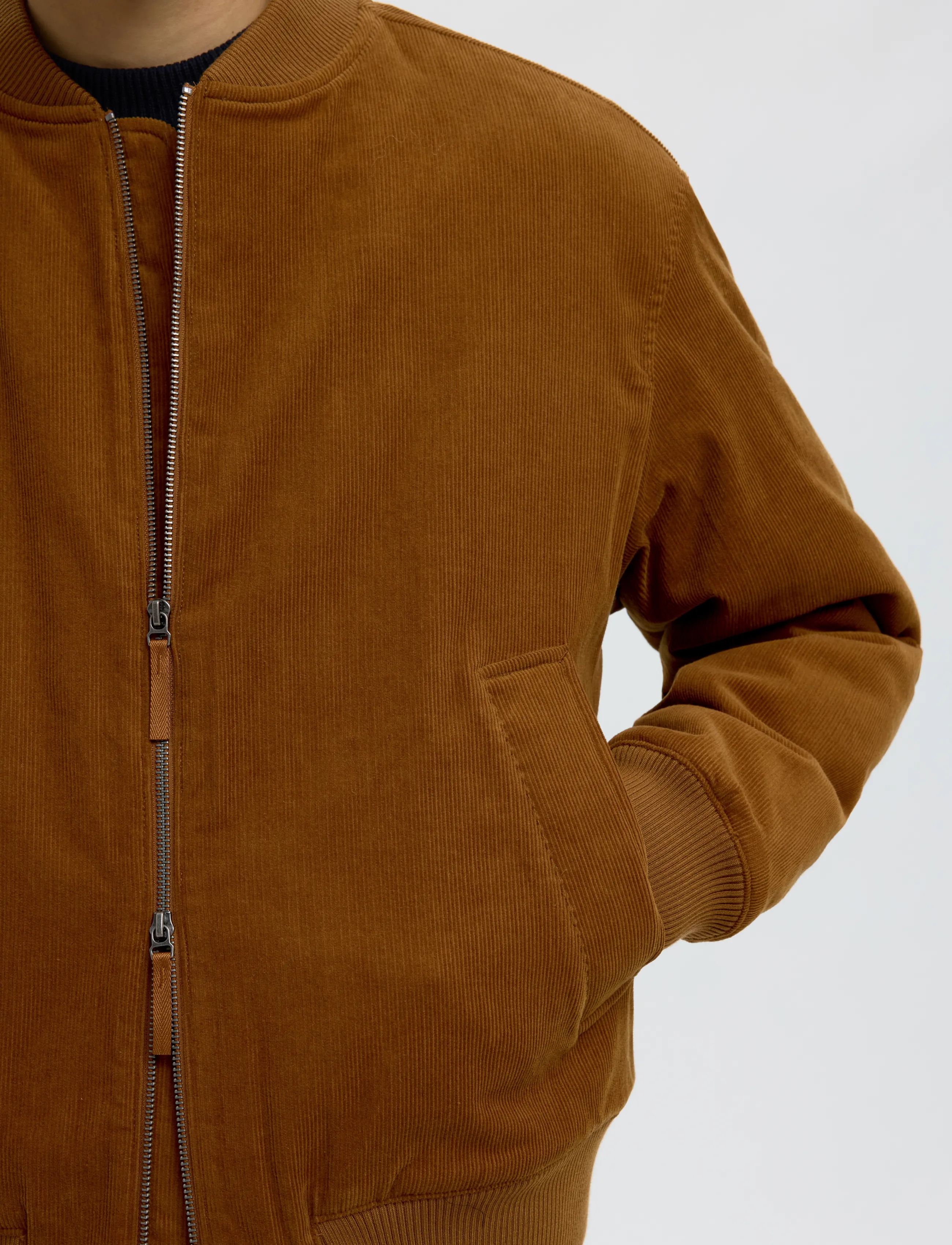 Selected - SLMDANIEL PADDED CORDEROY JKT - höstjackor - monks robe - 4