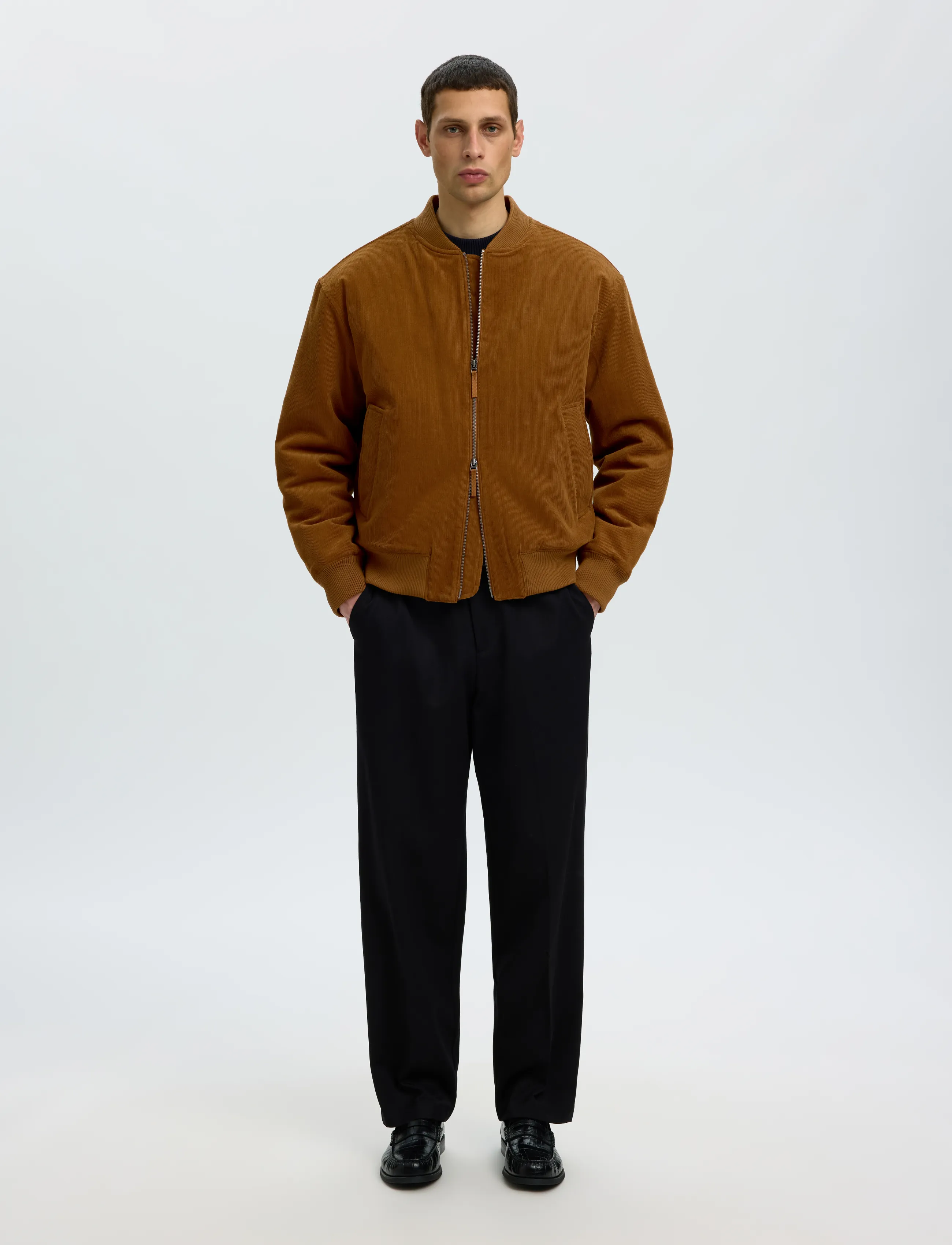 Selected - SLMDANIEL PADDED CORDEROY JKT - höstjackor - monks robe - 5