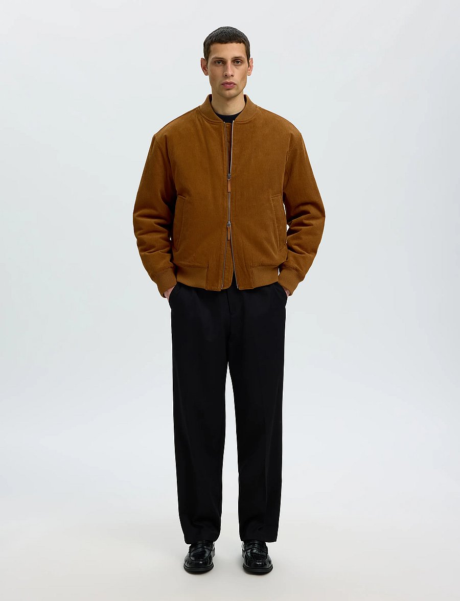 Selected - SLMDANIEL PADDED CORDEROY JKT - höstjackor - monks robe - 5