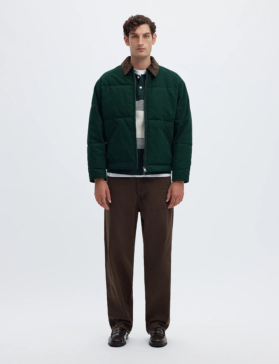 Selected - SLMGRANT FILLED CANVAS JKT - winterjacken - pine grove - 3