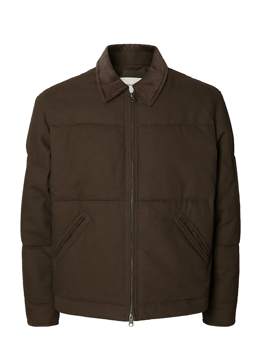 Selected - SLMGRANT FILLED CANVAS JKT - winterjacken - turkish coffee - 0