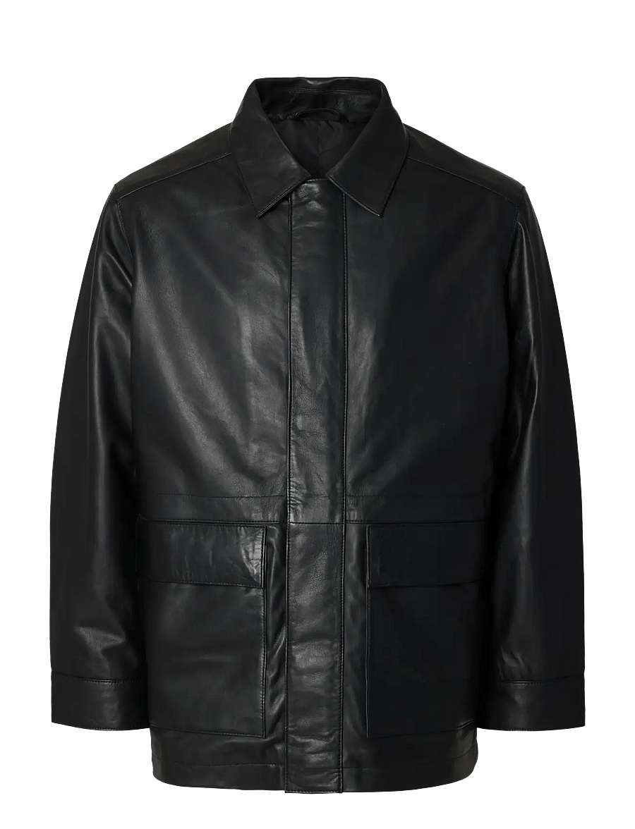 Selected - SLMREDDING LEATHER JKT - sügisjoped - black - 0