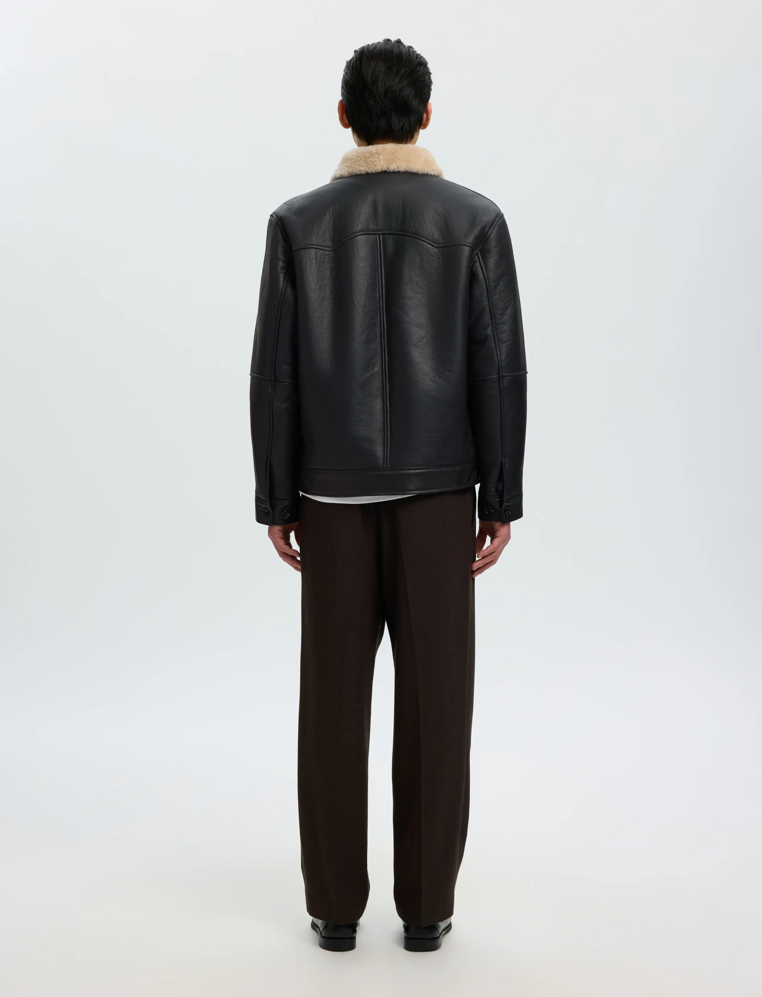Selected - SLMOTIS SHEARLING JKT - herbstjacken - black - 2