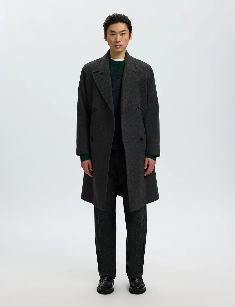 Selected - SLMSERGIO MANTECO COAT - talvejoped - dark grey - 0