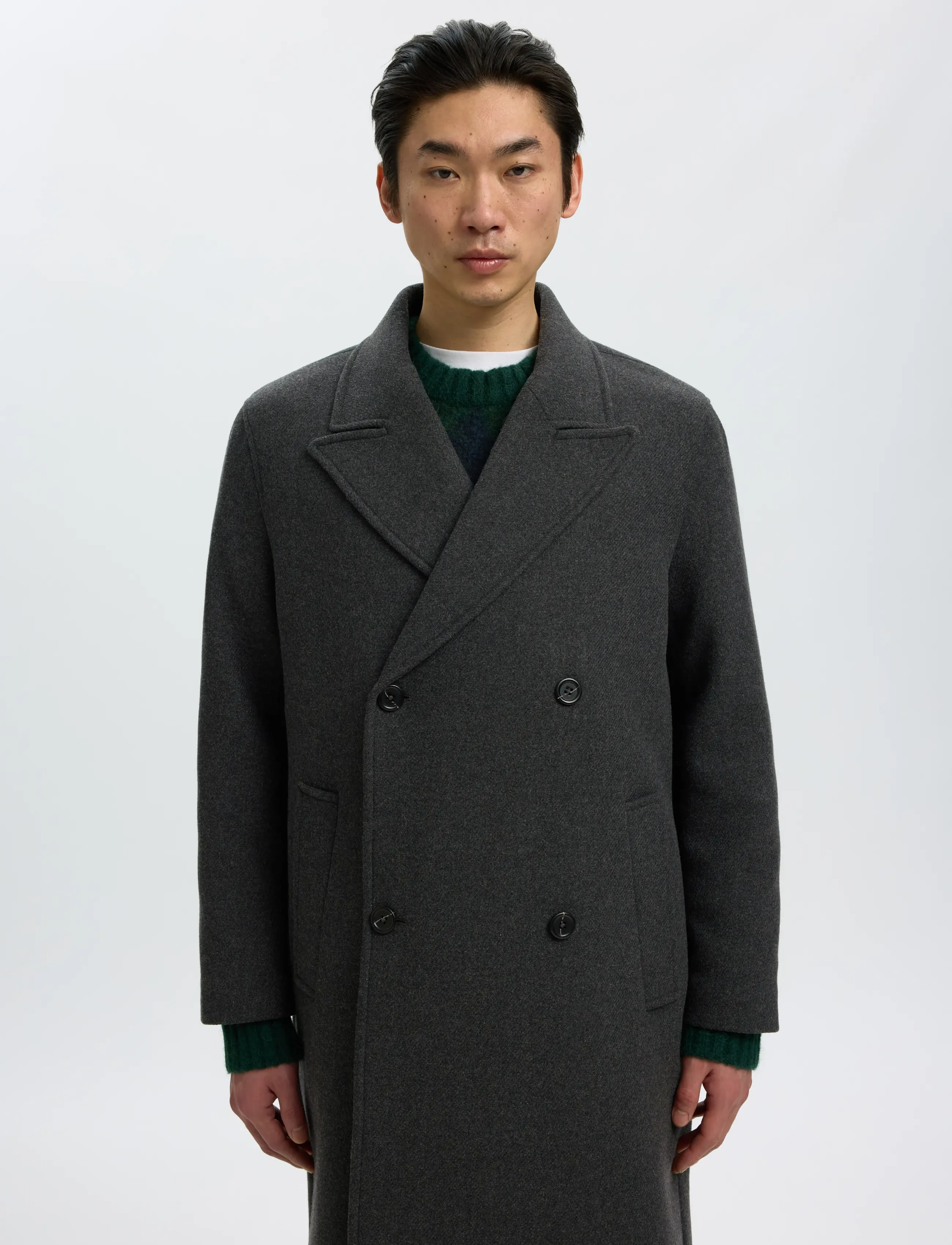 Selected - SLMSERGIO MANTECO COAT - talvejoped - dark grey - 4