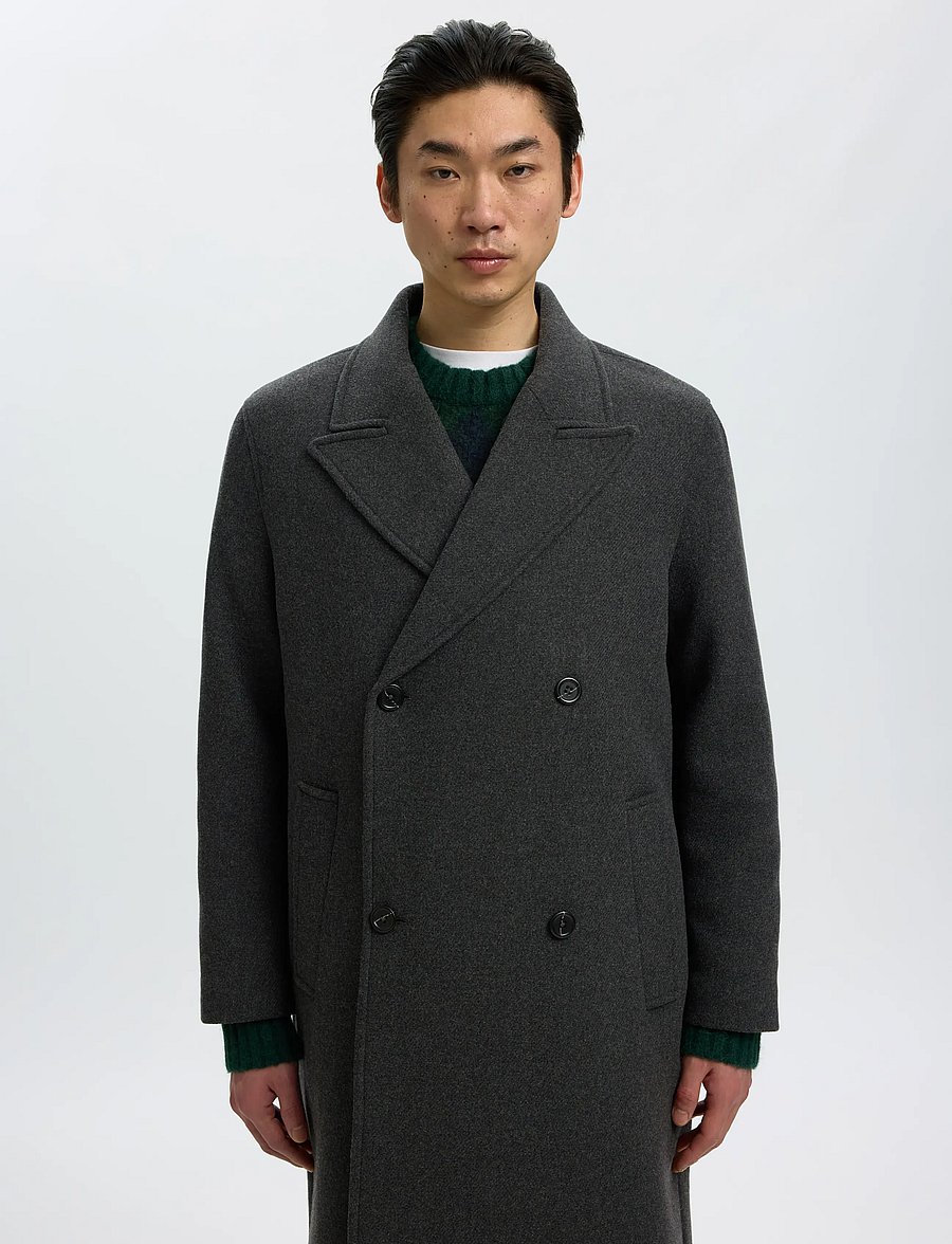 Selected - SLMSERGIO MANTECO COAT - talvejoped - dark grey - 4