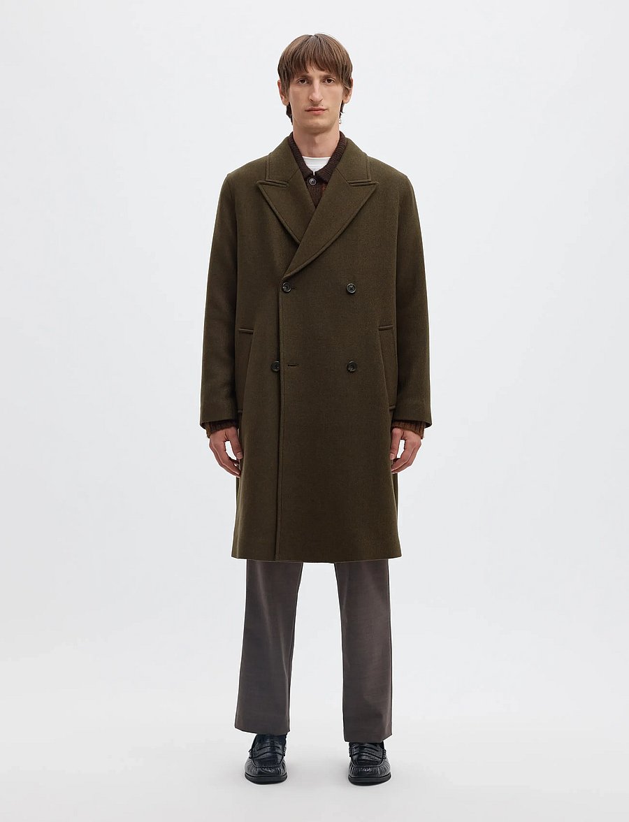 Selected - SLMSERGIO MANTECO COAT - peat - 0