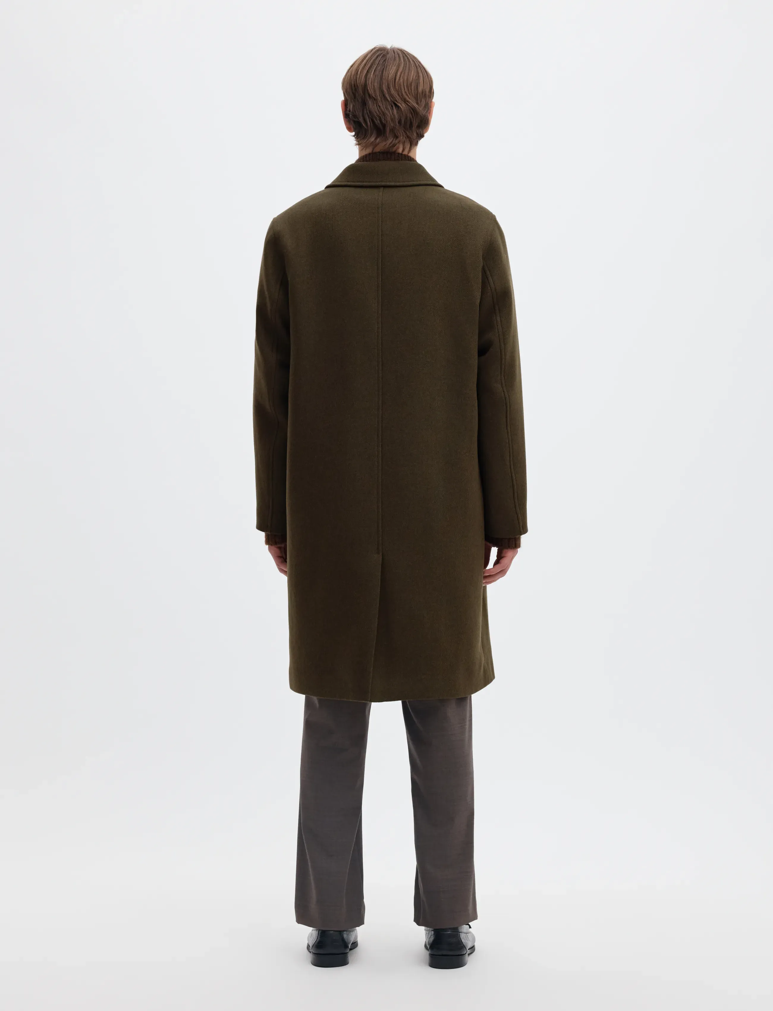 Selected - SLMSERGIO MANTECO COAT - peat - 2