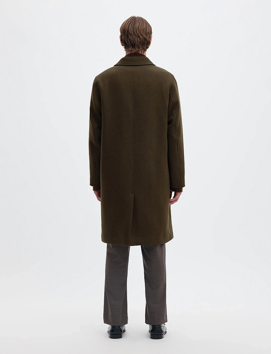 Selected - SLMSERGIO MANTECO COAT - peat - 2