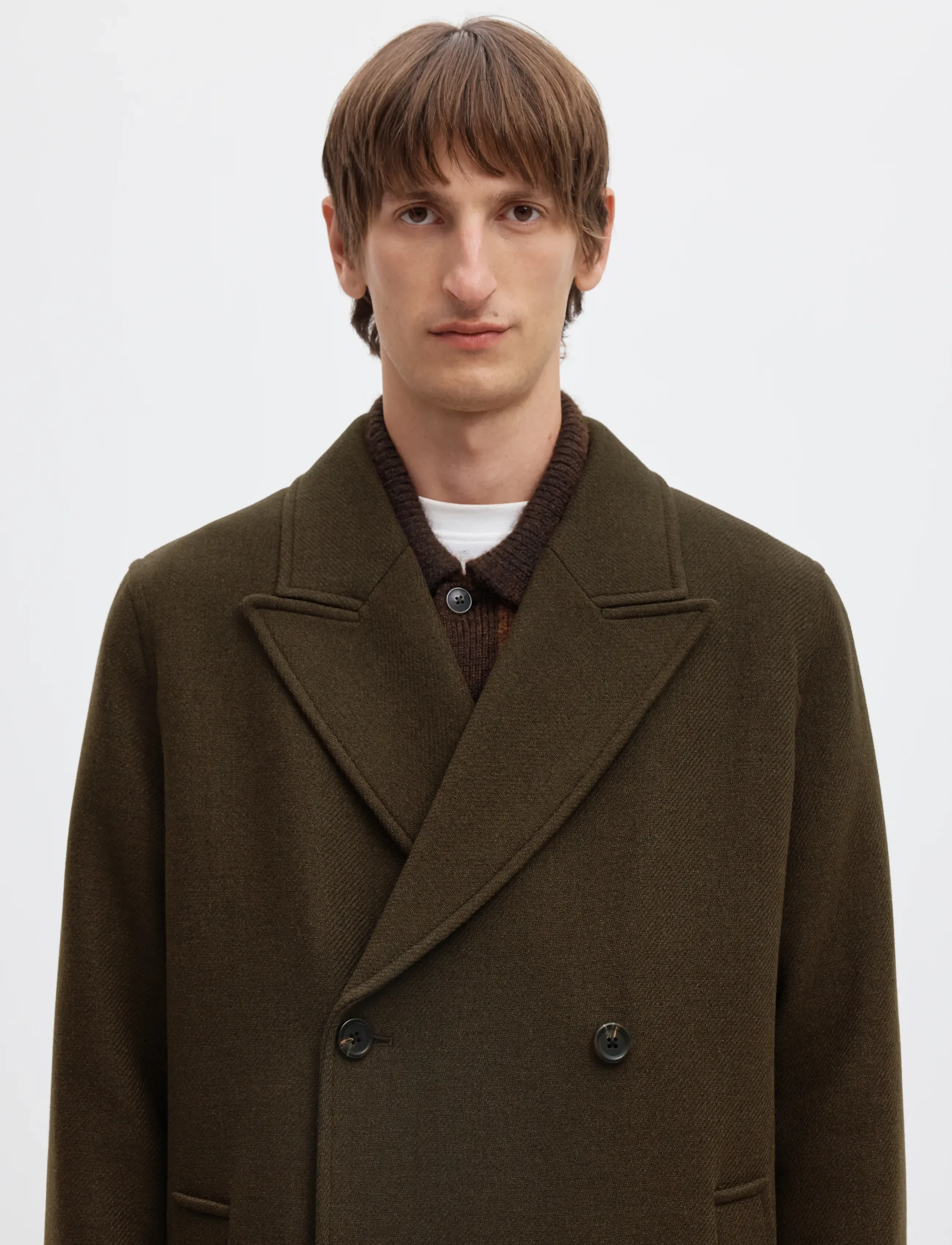 Selected - SLMSERGIO MANTECO COAT - peat - 4