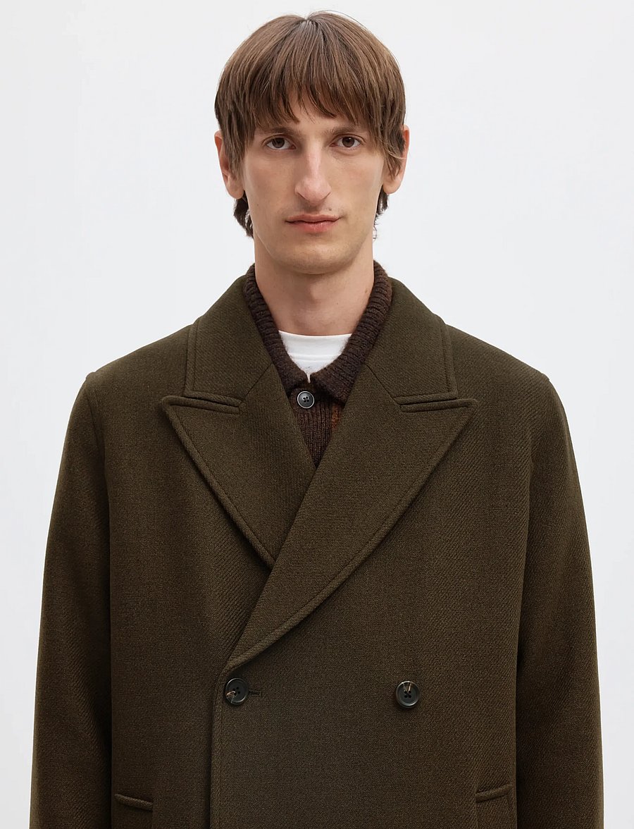 Selected - SLMSERGIO MANTECO COAT - peat - 4