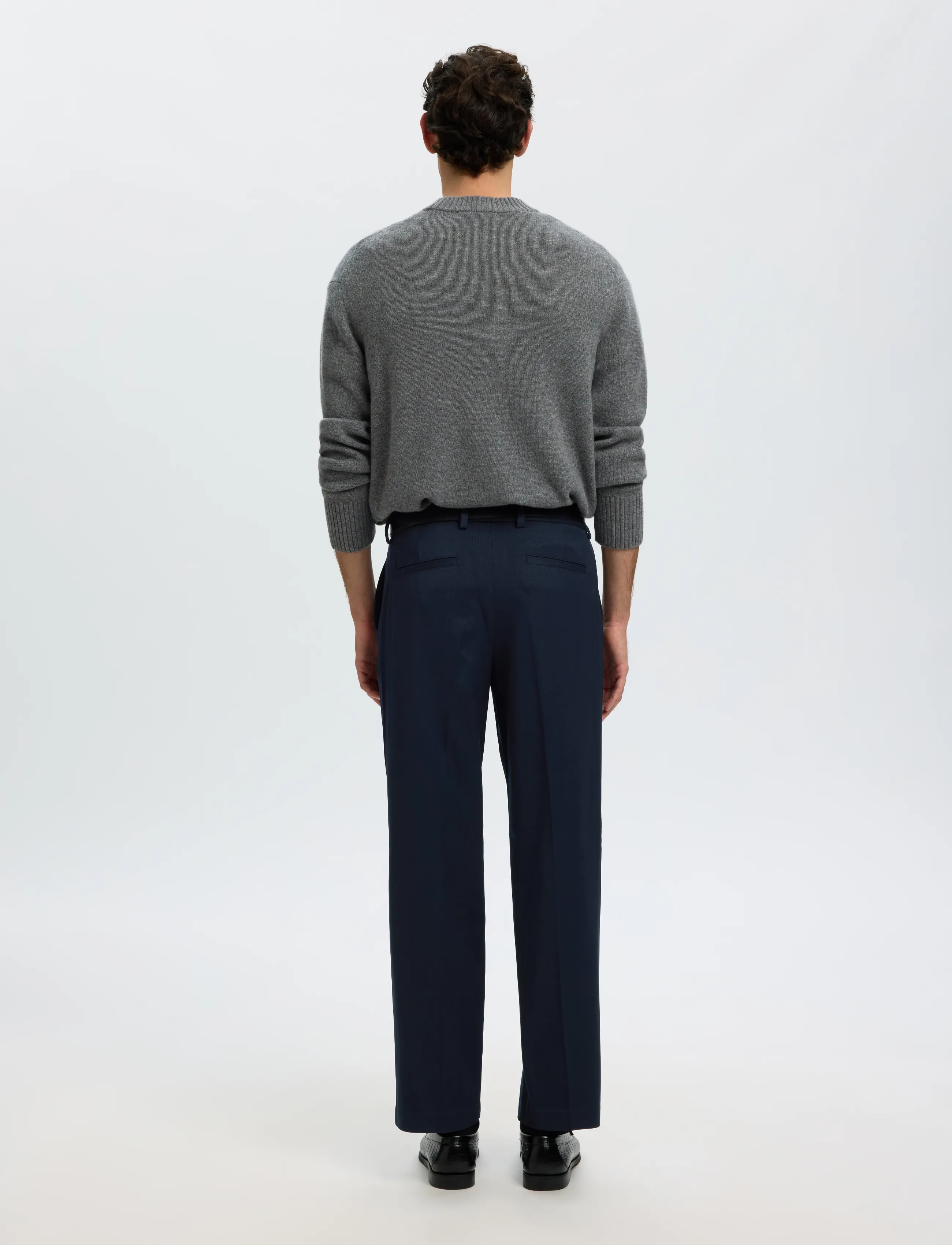 SELECTED Slm220-Loose Luke Wool Blend Pant casual byxor herr – bild 2