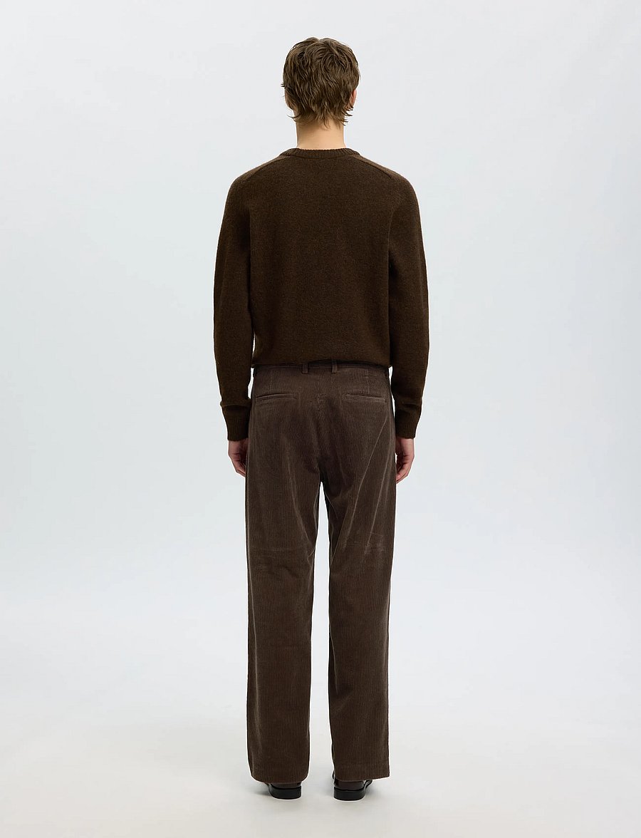 Selected - SLM220-LOOSE LUKE CORDUROY PANT - casual bukser - turkish coffee - 2