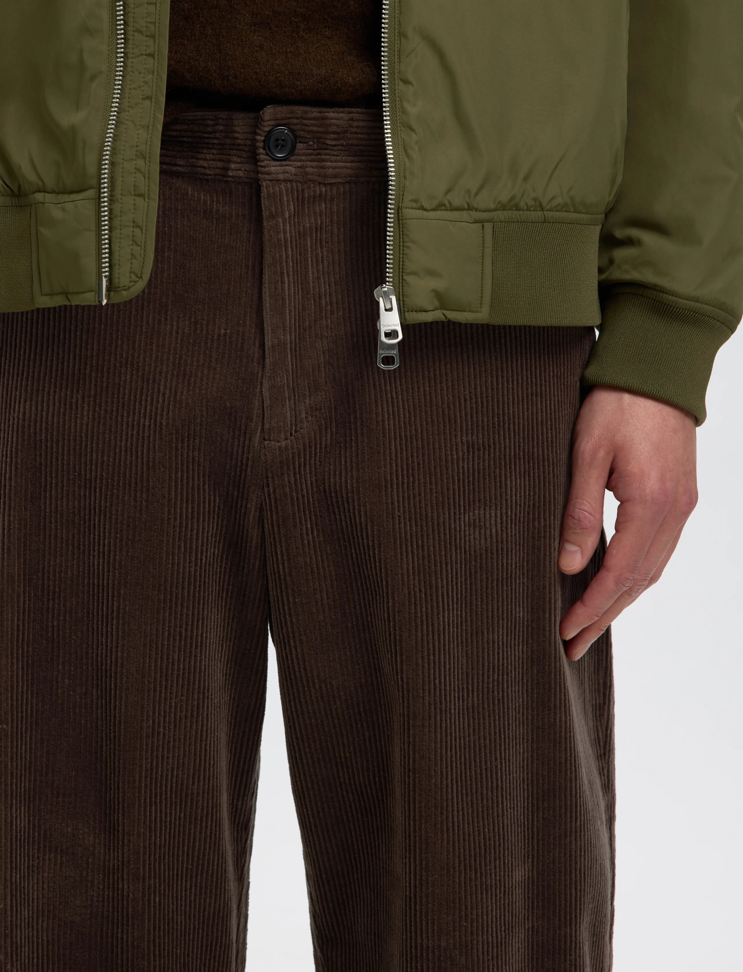Selected - SLM220-LOOSE LUKE CORDUROY PANT - turkish coffee - 4