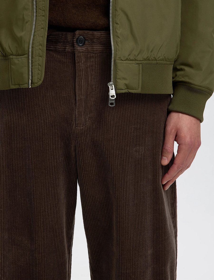 Selected - SLM220-LOOSE LUKE CORDUROY PANT - casual bukser - turkish coffee - 4