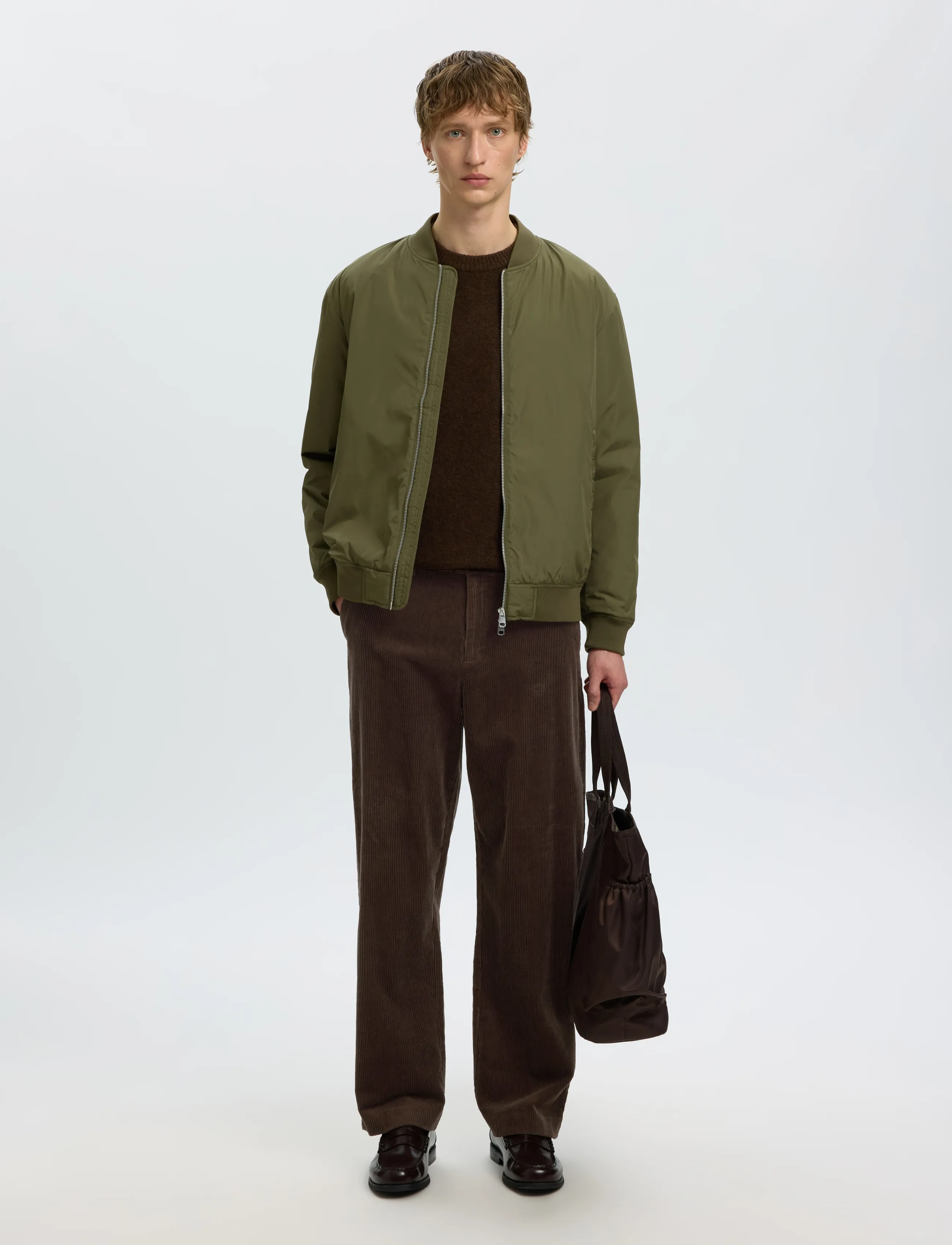 Selected - SLM220-LOOSE LUKE CORDUROY PANT - turkish coffee - 5