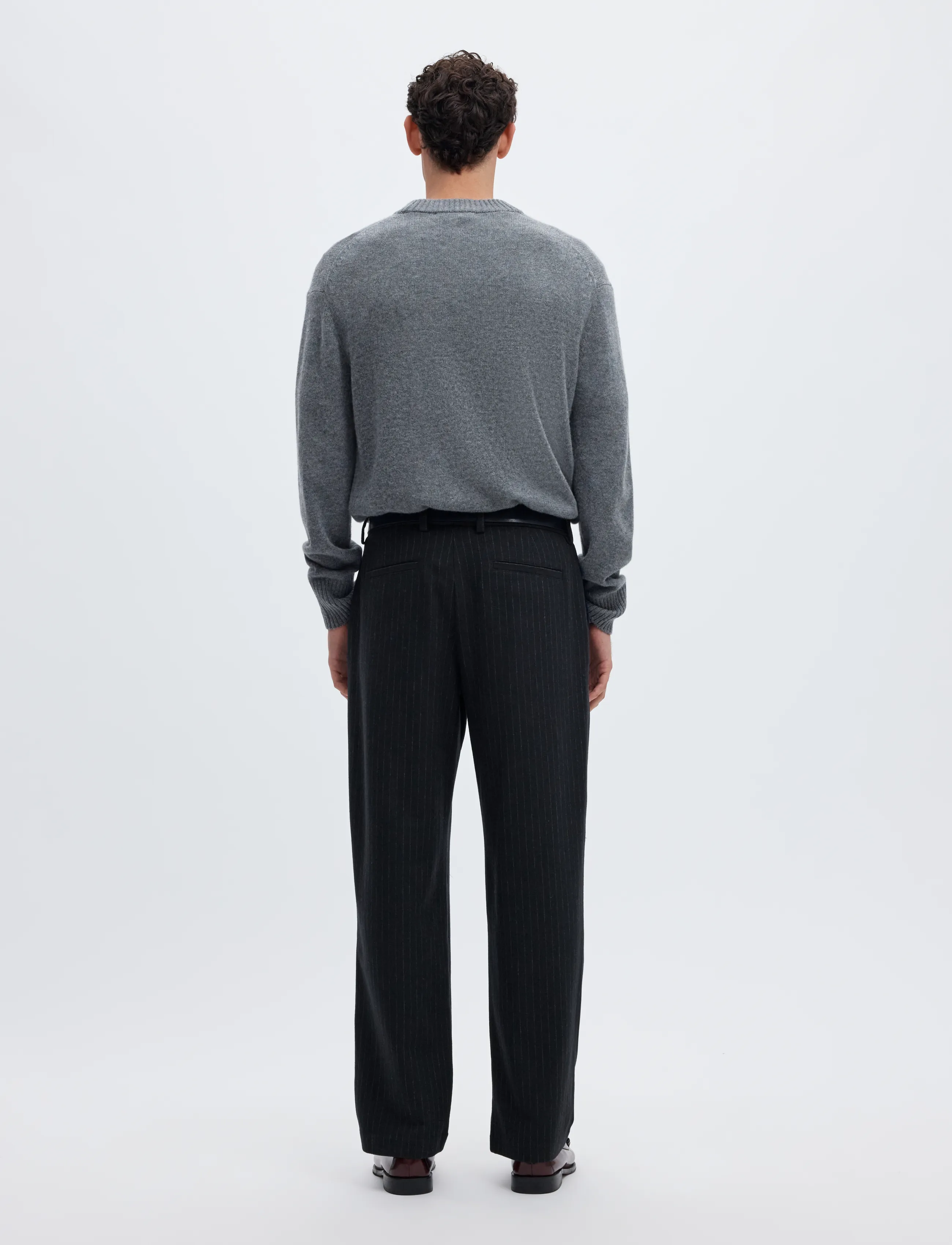 Selected - SLM220-LOOSE LUKE WOOL BLD DESIGN PANT - anzugshosen - dark navy - 2