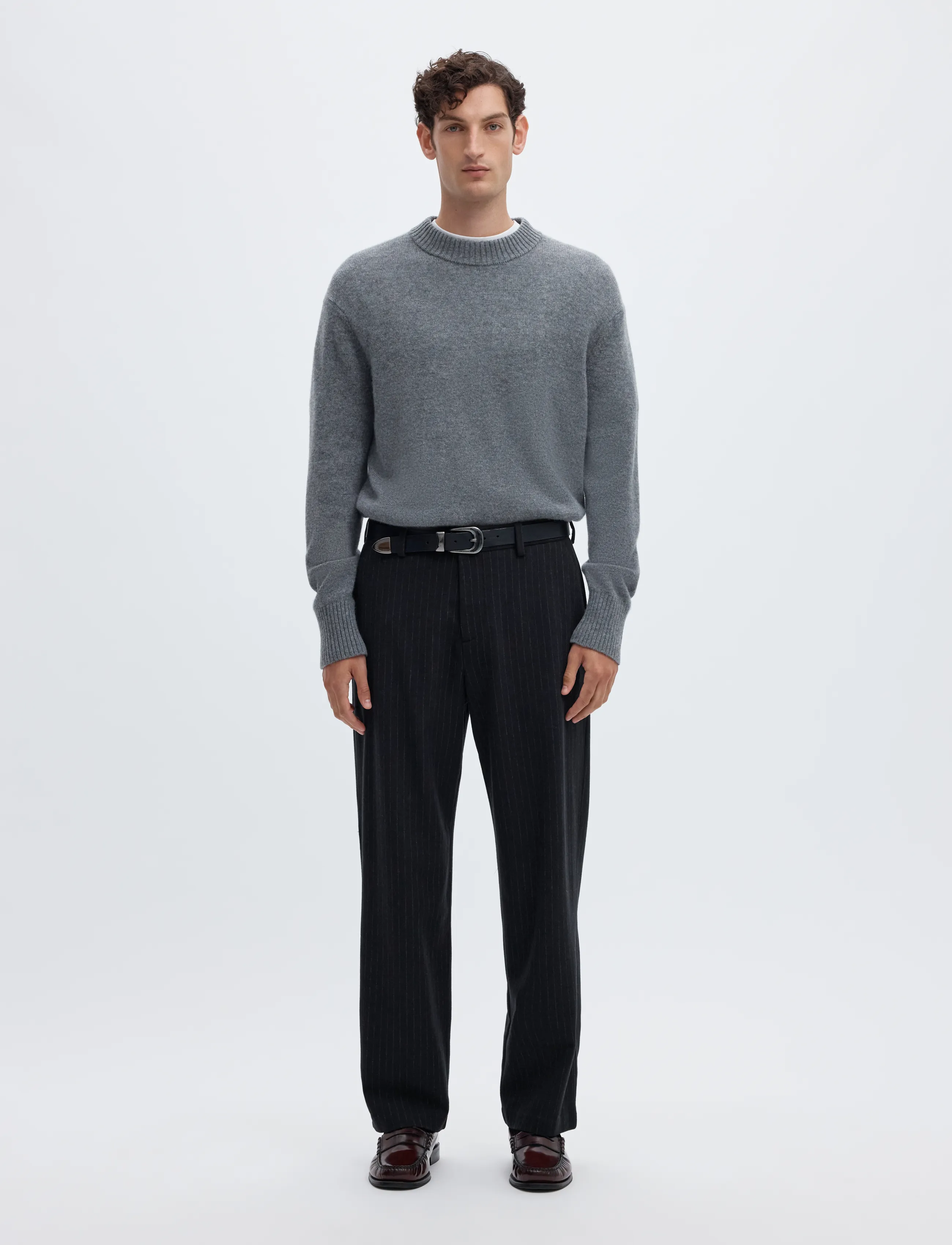 Selected - SLM220-LOOSE LUKE WOOL BLD DESIGN PANT - anzugshosen - dark navy - 3