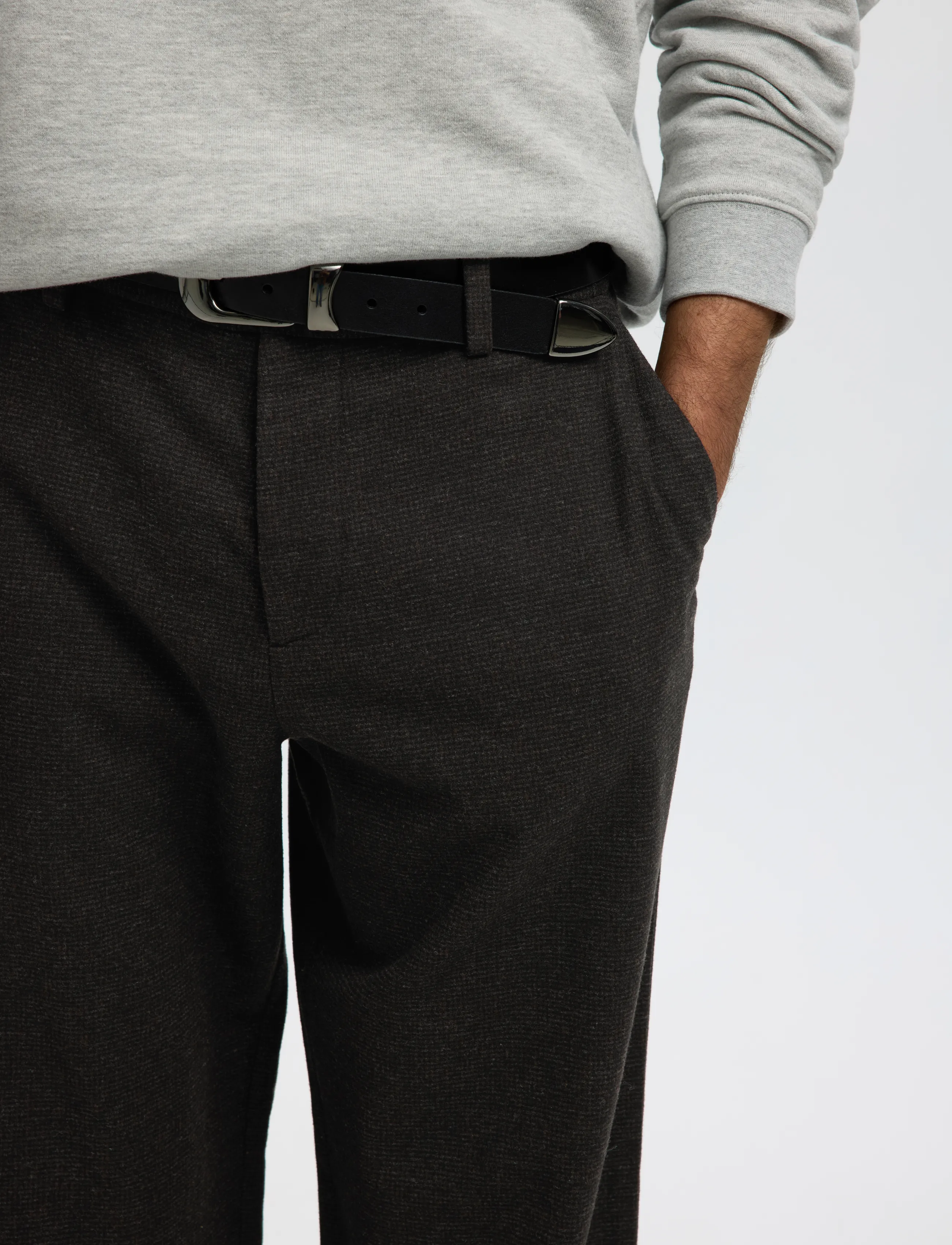 Selected - SLM220-LOOSE LUKE WOOL BLD DESIGN PANT - anzugshosen - delicioso - 4
