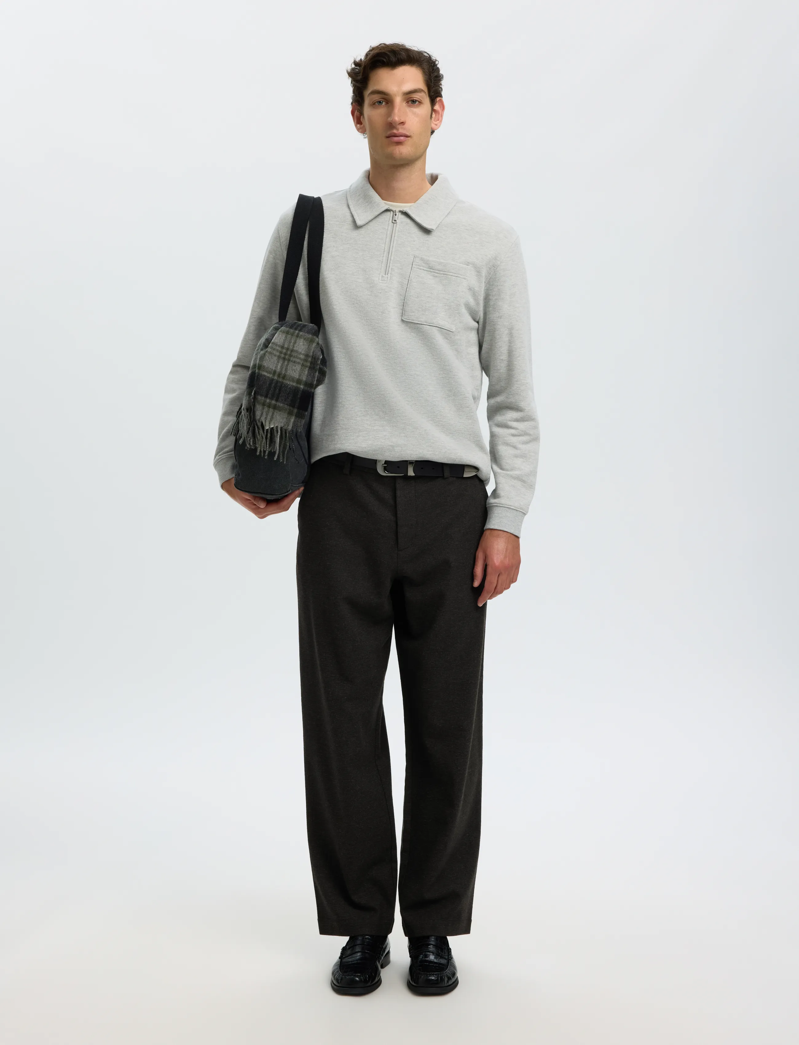 Selected - SLM220-LOOSE LUKE WOOL BLD DESIGN PANT - anzugshosen - delicioso - 5