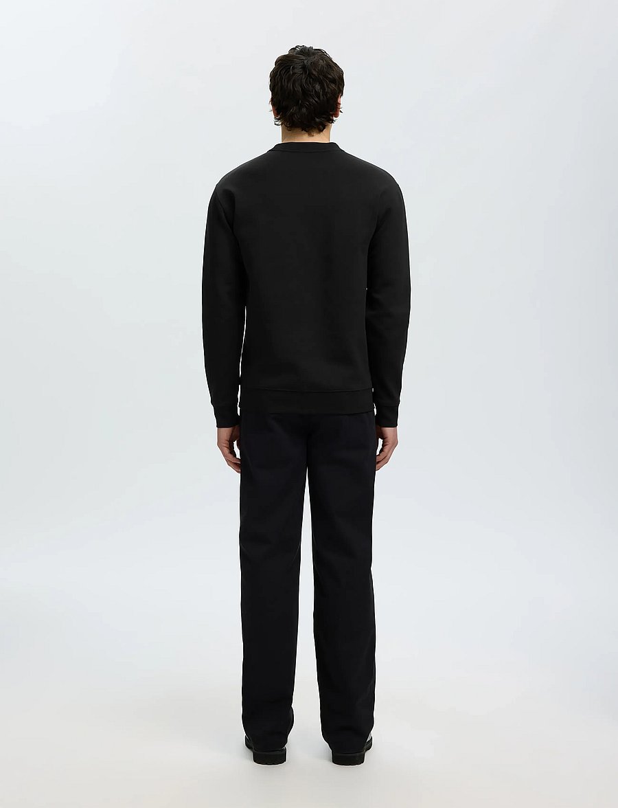 Selected - SLMTOM SOFT CREW NECK SWEAT NOOS - sweatshirts - black - 2