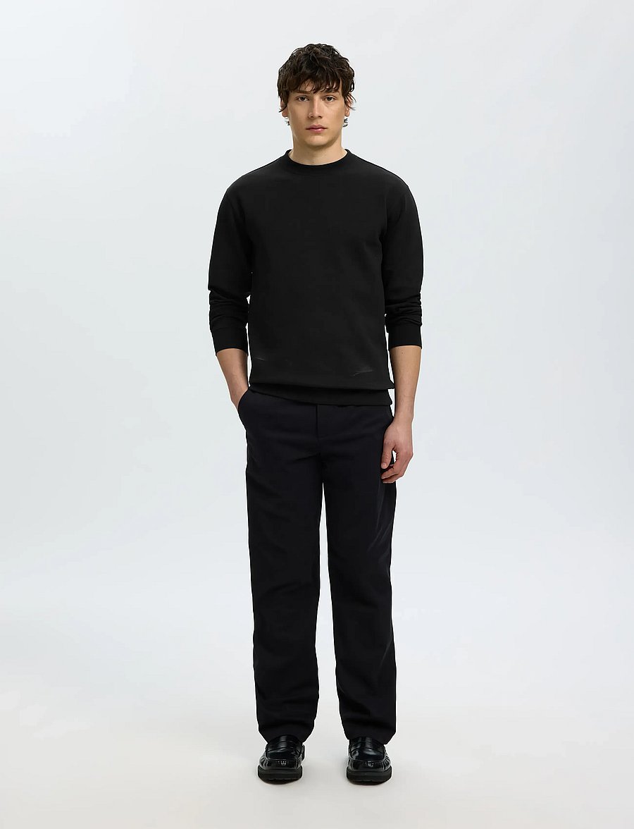 Selected - SLMTOM SOFT CREW NECK SWEAT NOOS - sweatshirts - black - 5