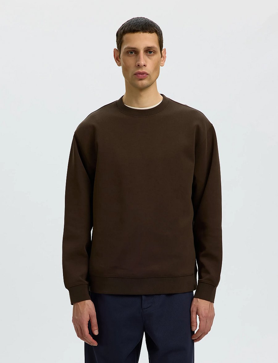 Selected - SLMTOM SOFT CREW NECK SWEAT NOOS - shop efter anledning - delicioso - 0