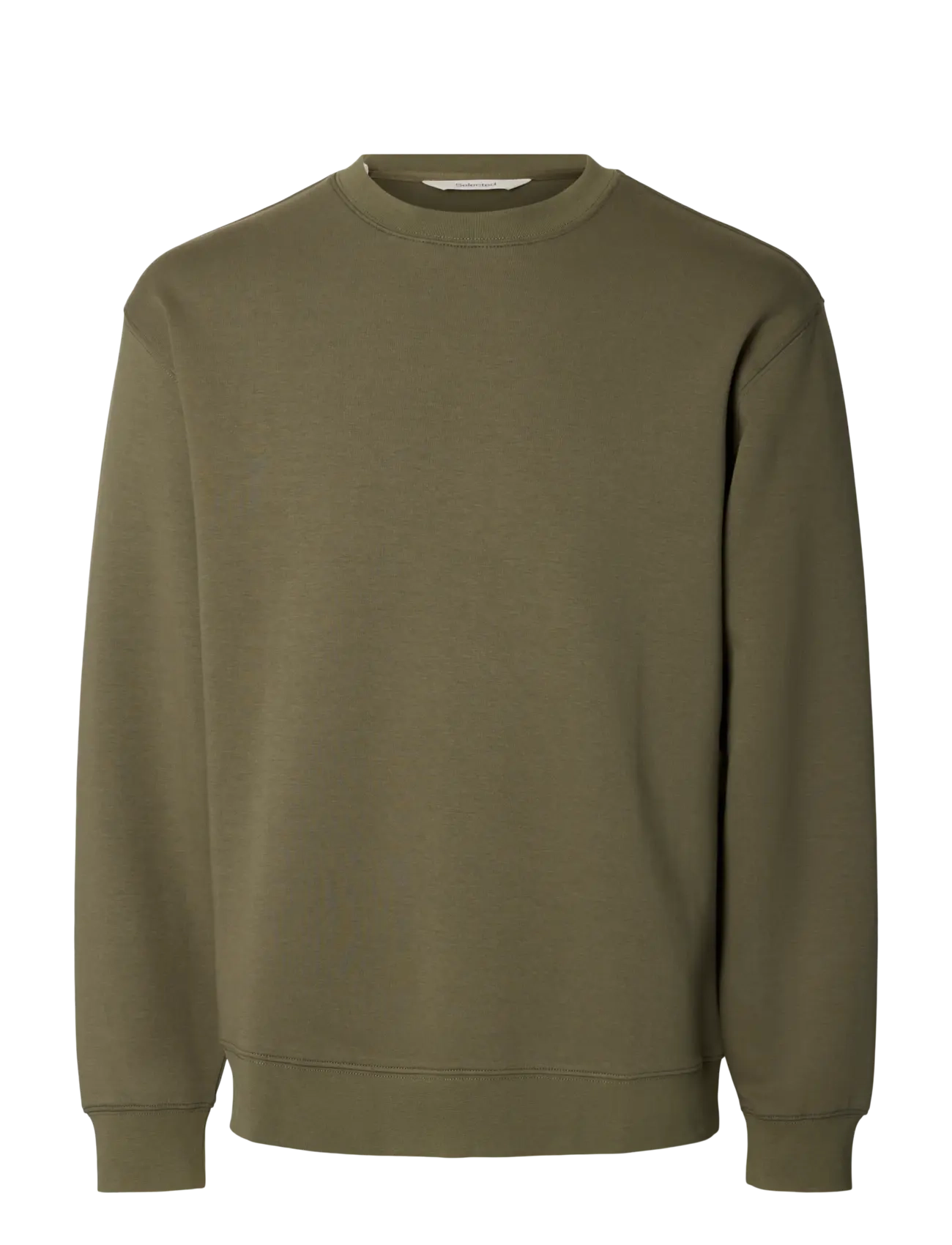 Selected - SLMTOM SOFT CREW NECK SWEAT NOOS - kalamata - 1