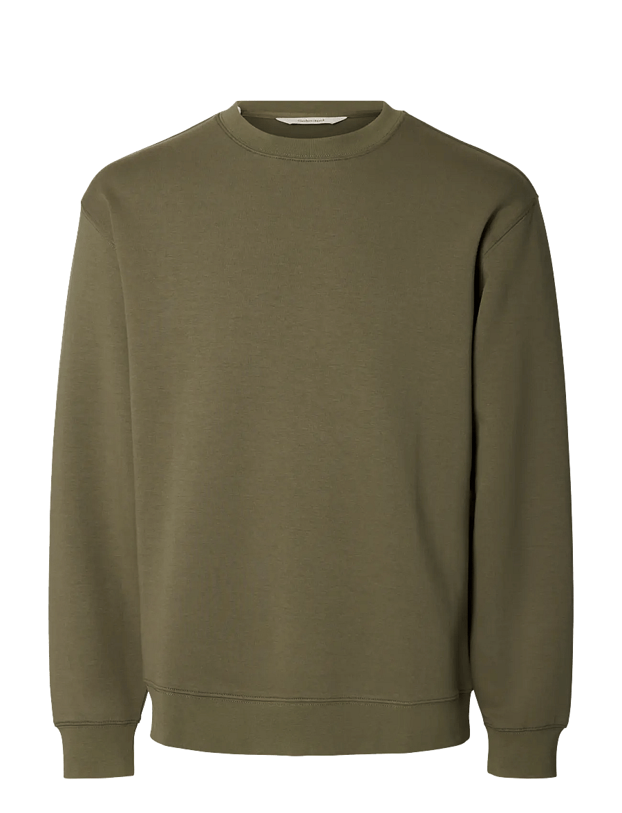 Selected - SLMTOM SOFT CREW NECK SWEAT NOOS - kalamata - 1