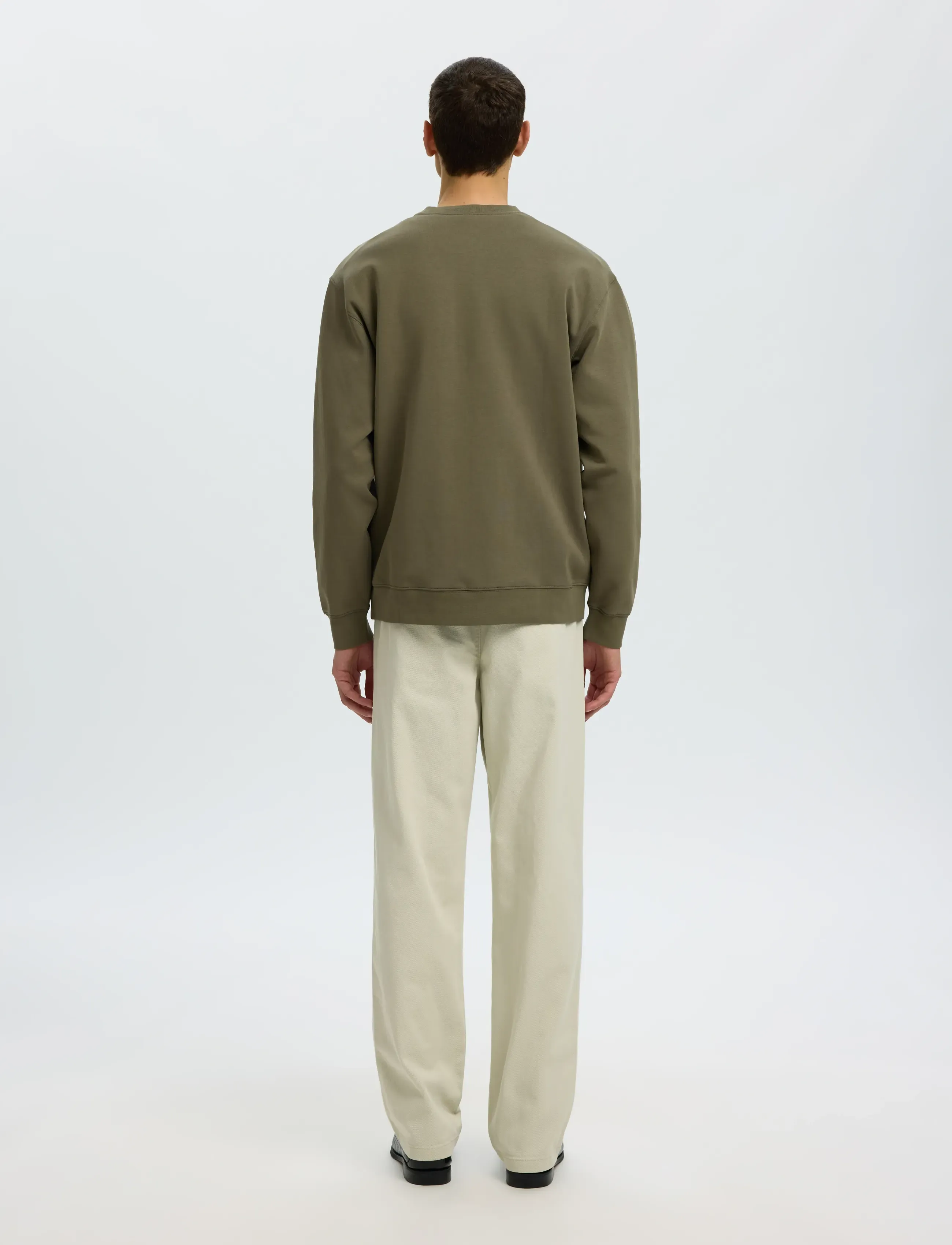 Selected - SLMTOM SOFT CREW NECK SWEAT NOOS - kalamata - 2