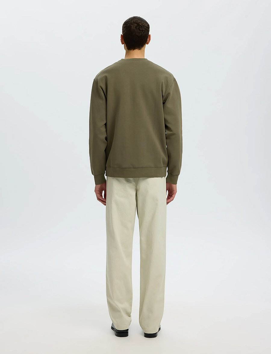 Selected - SLMTOM SOFT CREW NECK SWEAT NOOS - kalamata - 2