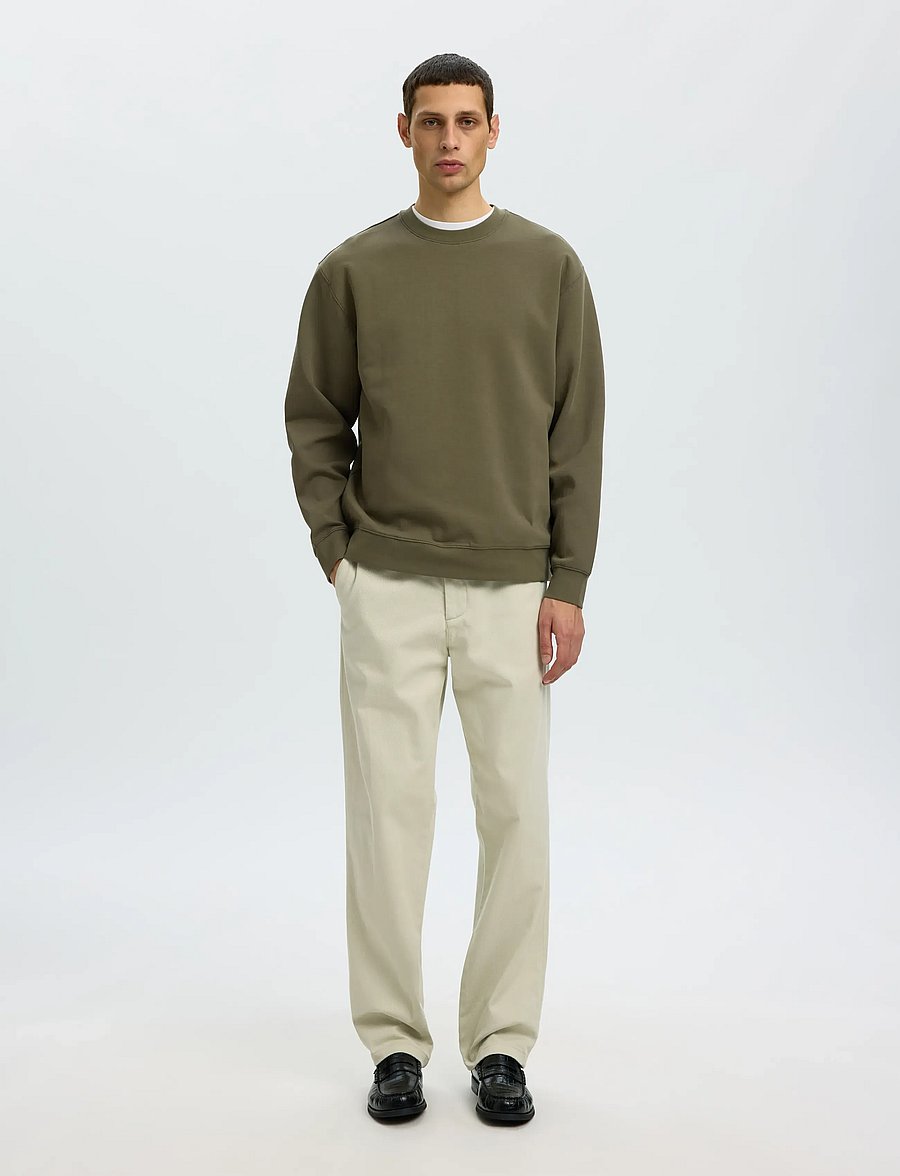Selected - SLMTOM SOFT CREW NECK SWEAT NOOS - kalamata - 3