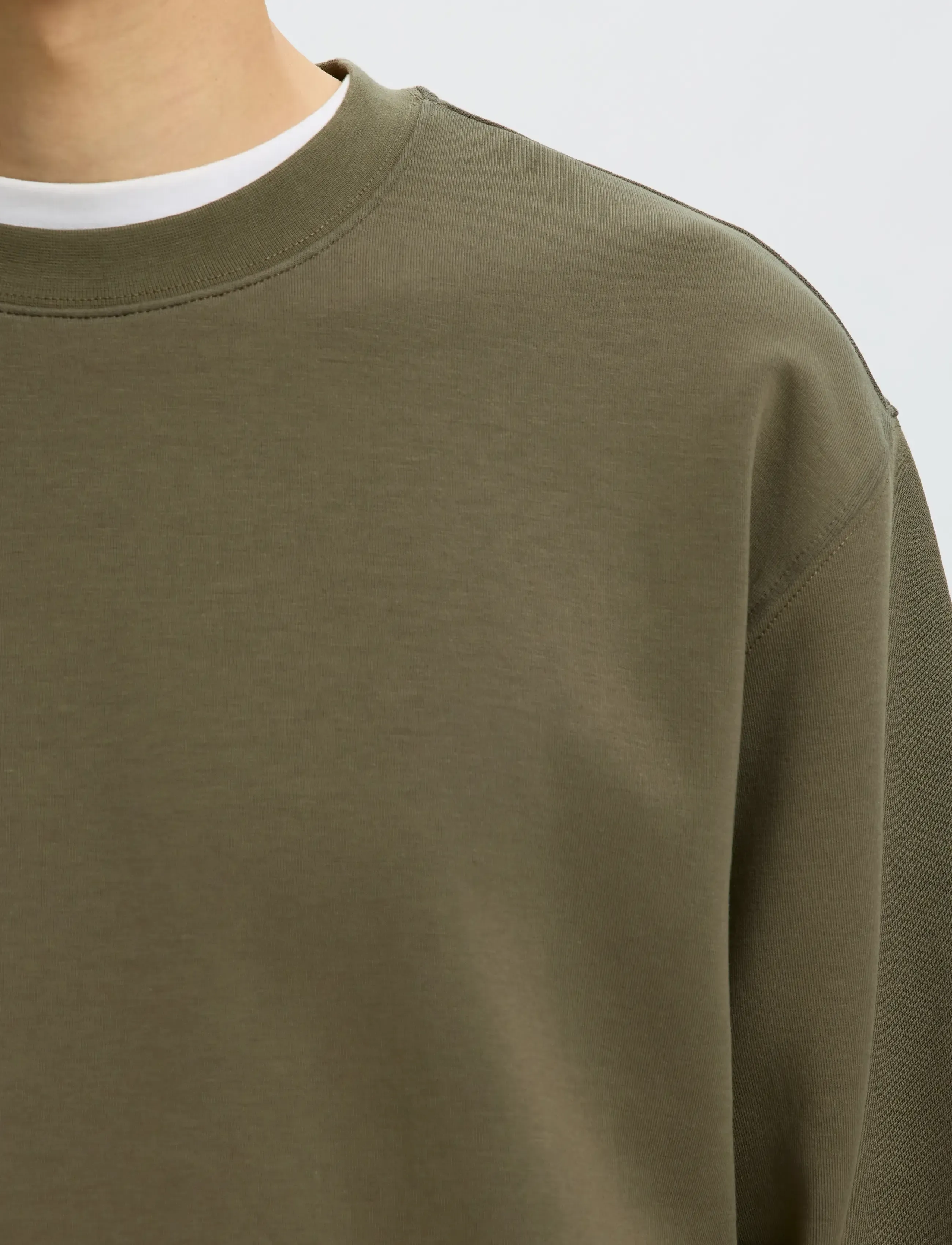 Selected - SLMTOM SOFT CREW NECK SWEAT NOOS - kalamata - 4