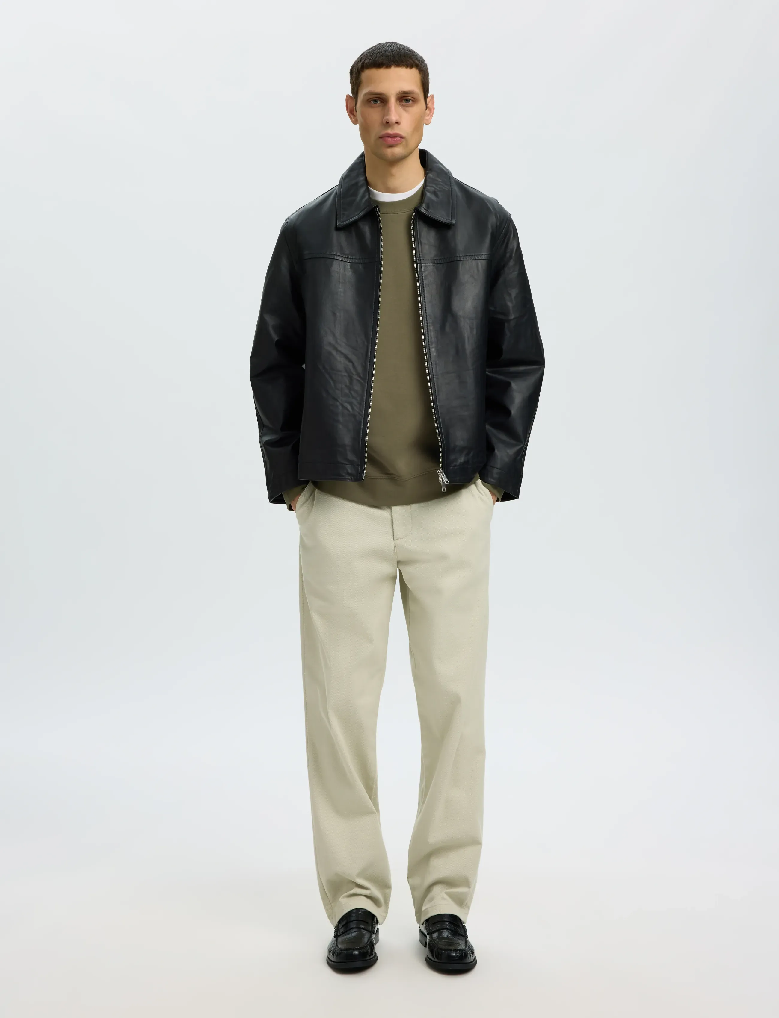 Selected - SLMTOM SOFT CREW NECK SWEAT NOOS - kalamata - 5