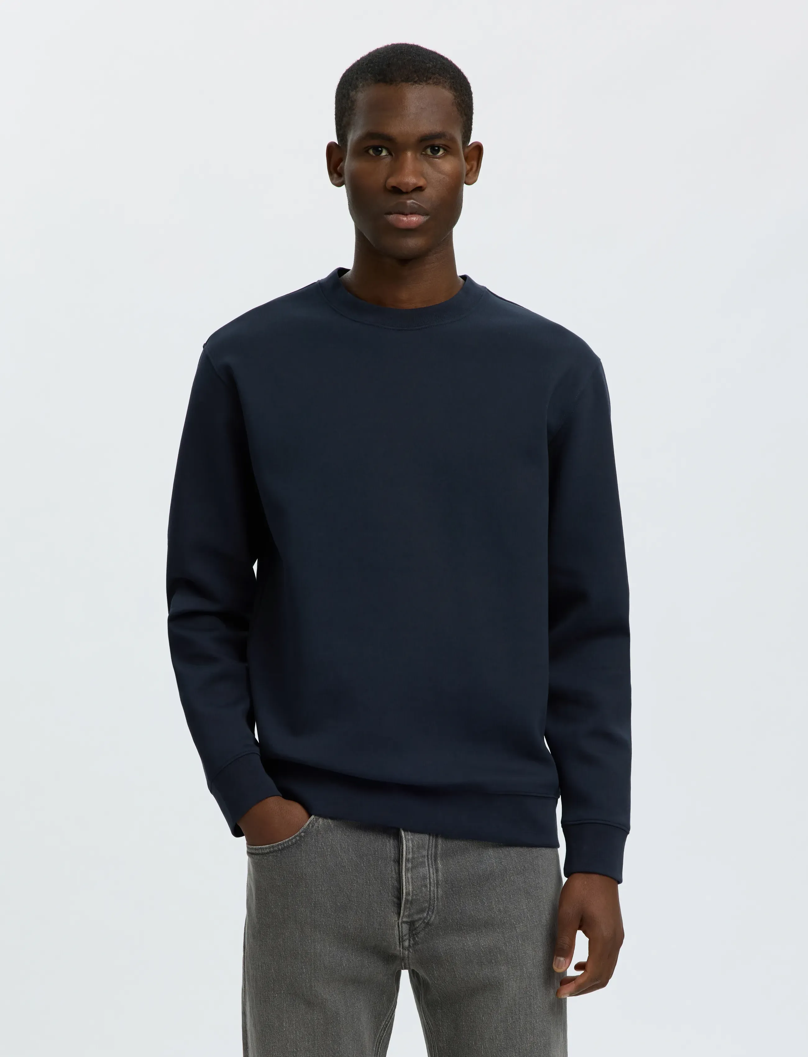 Selected SLMTOM SOFT CREW NECK SWEAT NOOS - Sweatshirts & Hoodies - SKY CAPTAIN / navy