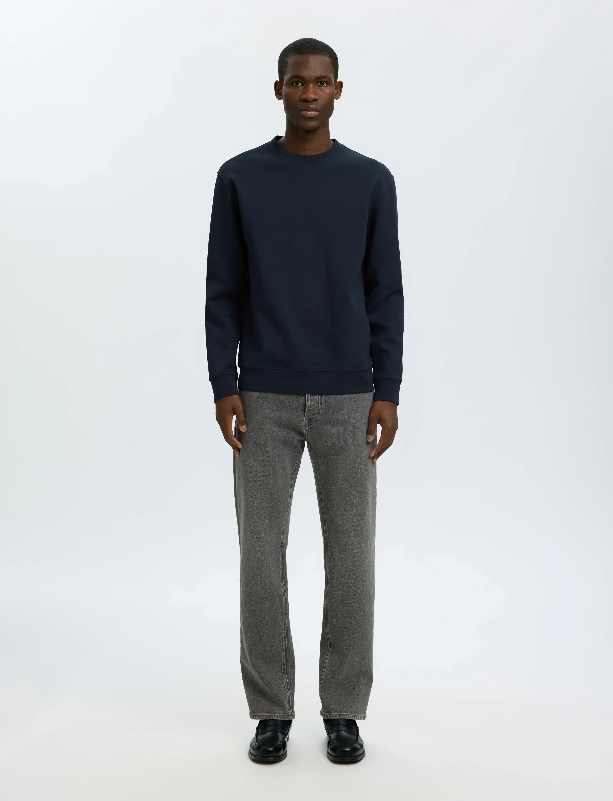 Selected - SLMTOM SOFT CREW NECK SWEAT NOOS - sweatshirts - sky captain - 3