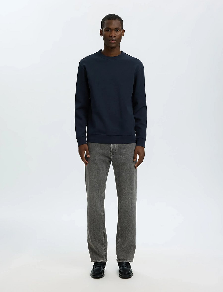Selected - SLMTOM SOFT CREW NECK SWEAT NOOS - sweatshirts - sky captain - 3