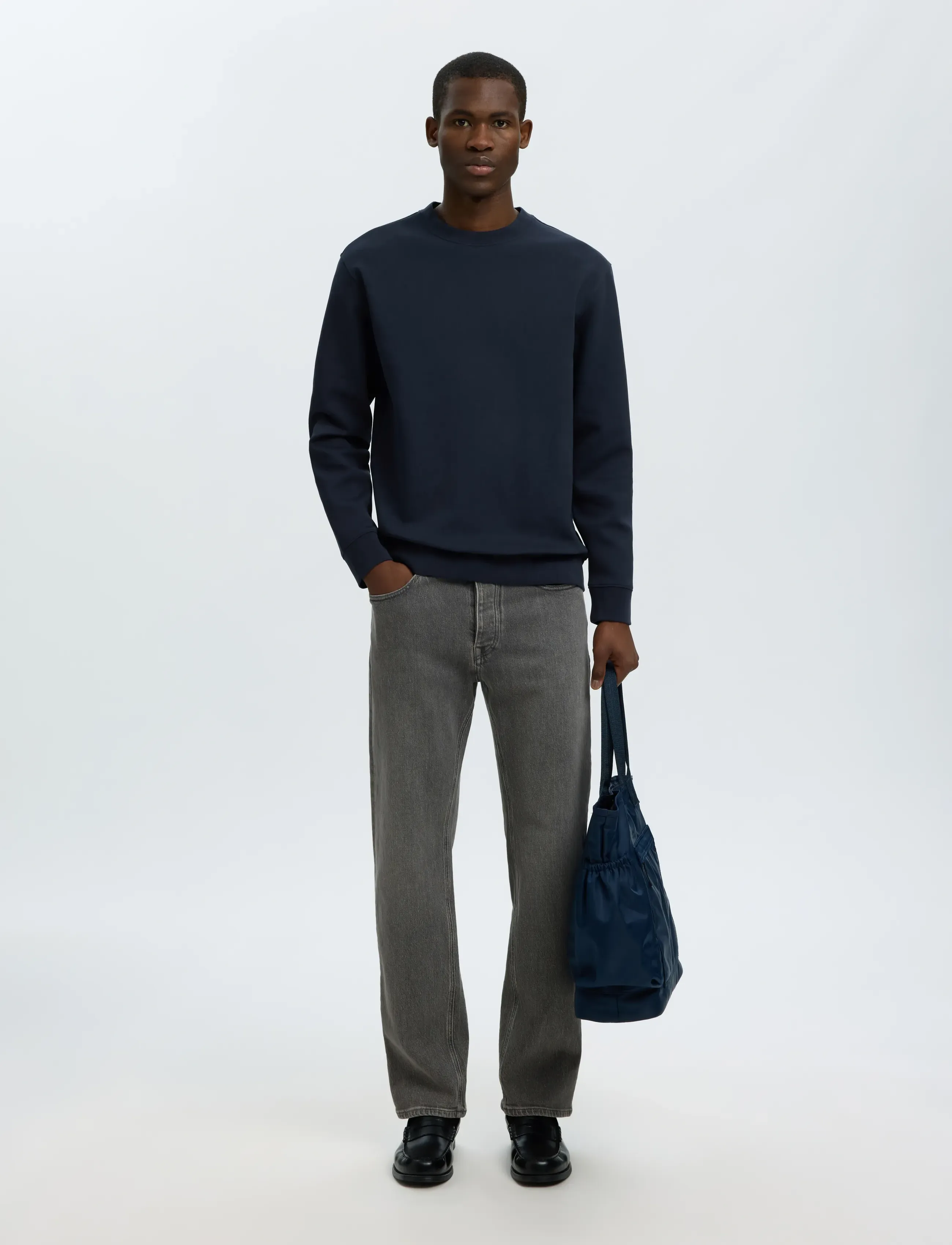 Selected - SLMTOM SOFT CREW NECK SWEAT NOOS - sweatshirts - sky captain - 5