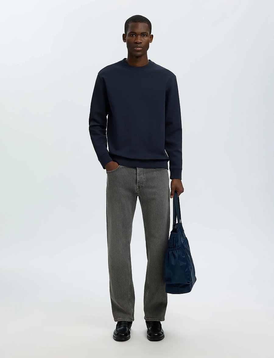 Selected - SLMTOM SOFT CREW NECK SWEAT NOOS - sweatshirts - sky captain - 5