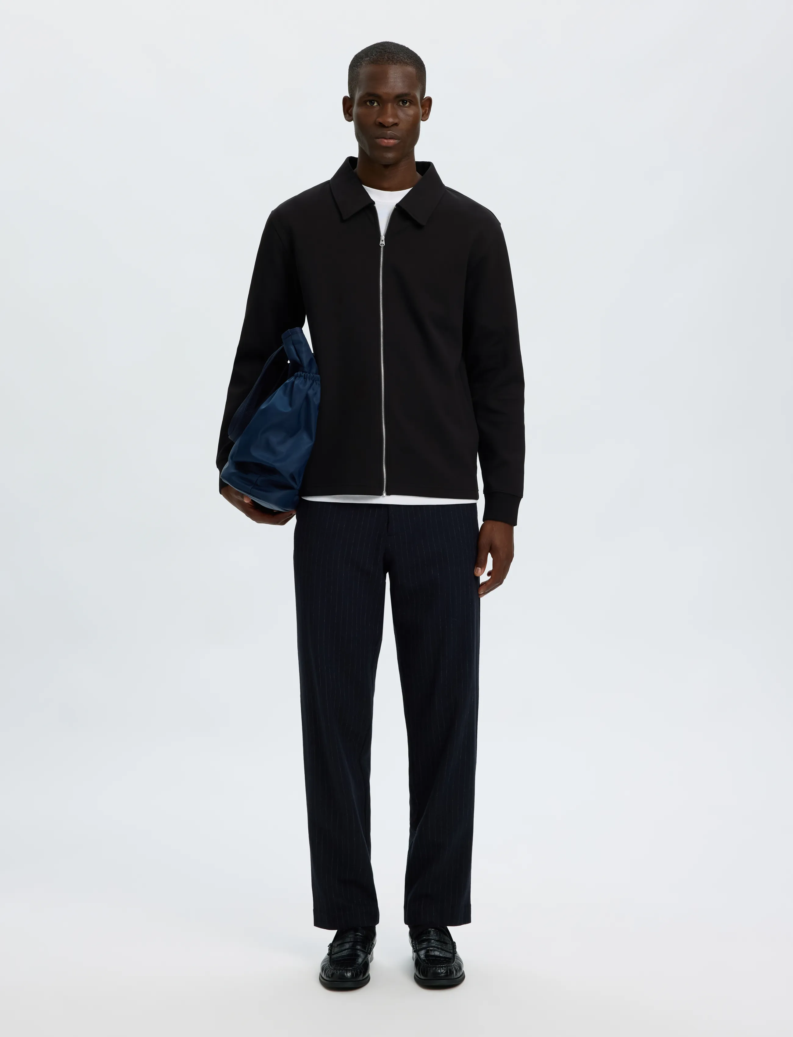 Selected - SLMTOM SOFT FULL ZIP SWEAT NOOS - black - 5