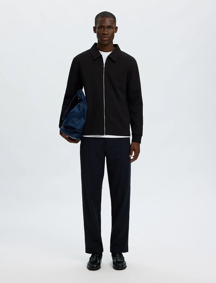Selected - SLMTOM SOFT FULL ZIP SWEAT NOOS - black - 5