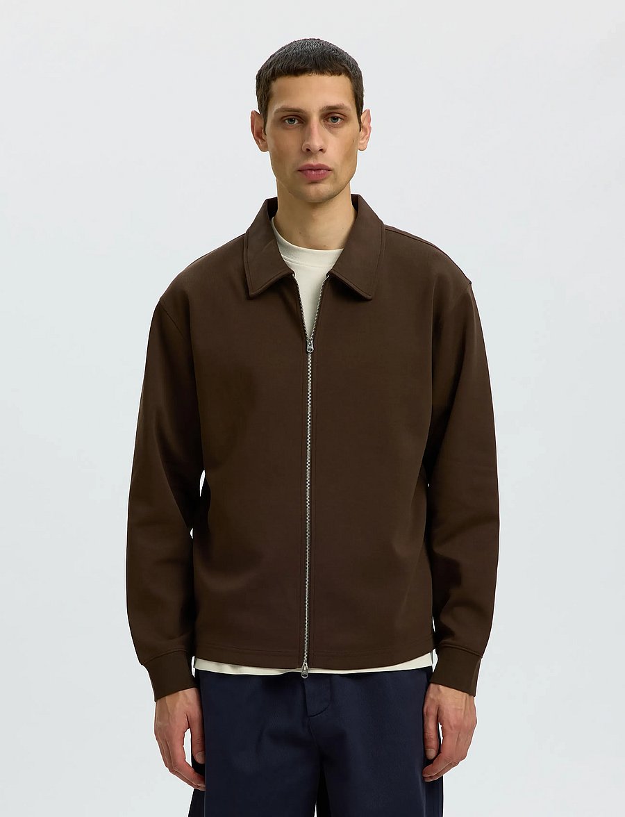 Selected - SLMTOM SOFT FULL ZIP SWEAT NOOS - shop efter anledning - delicioso - 0
