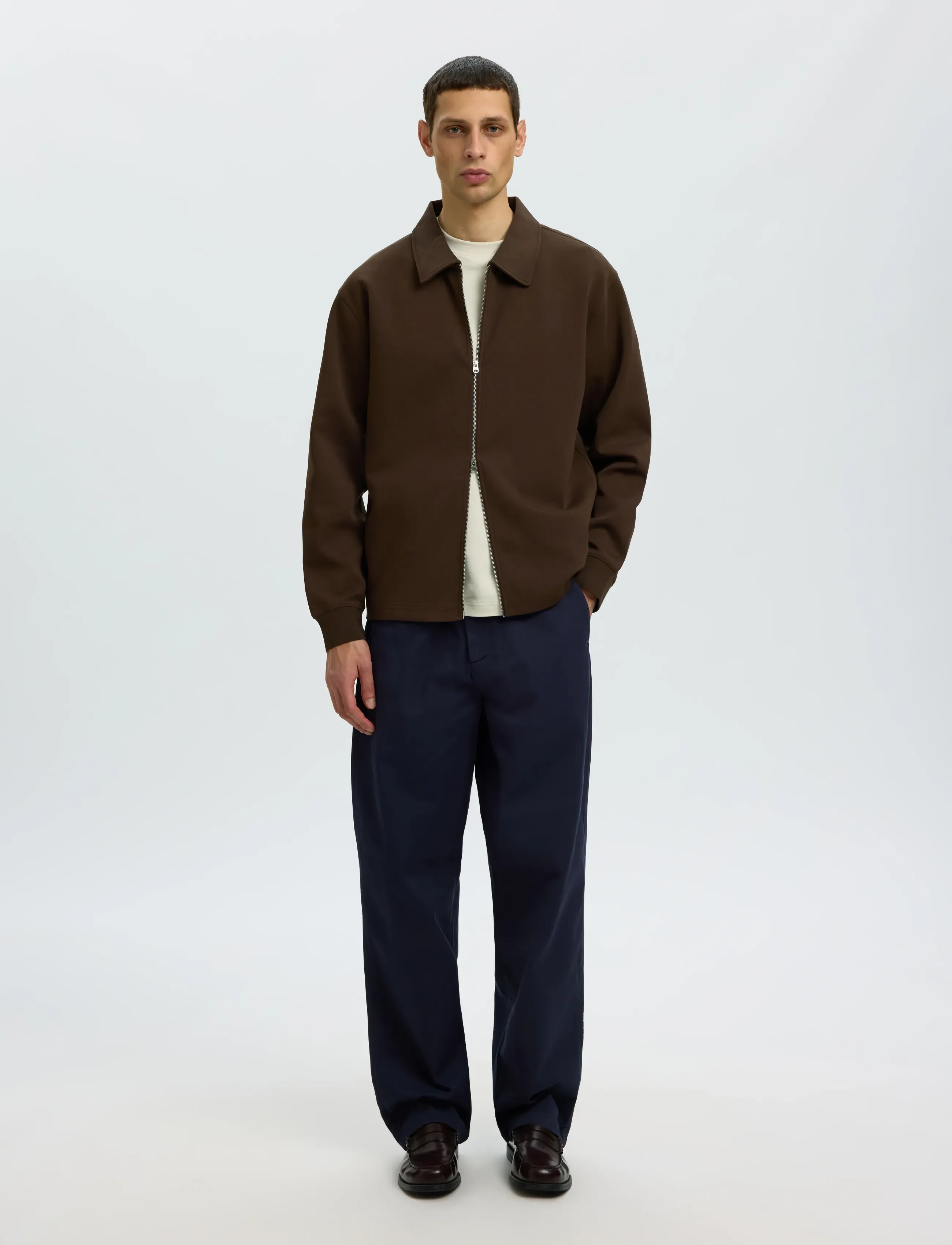 Selected - SLMTOM SOFT FULL ZIP SWEAT NOOS - shop by occasion - delicioso - 3