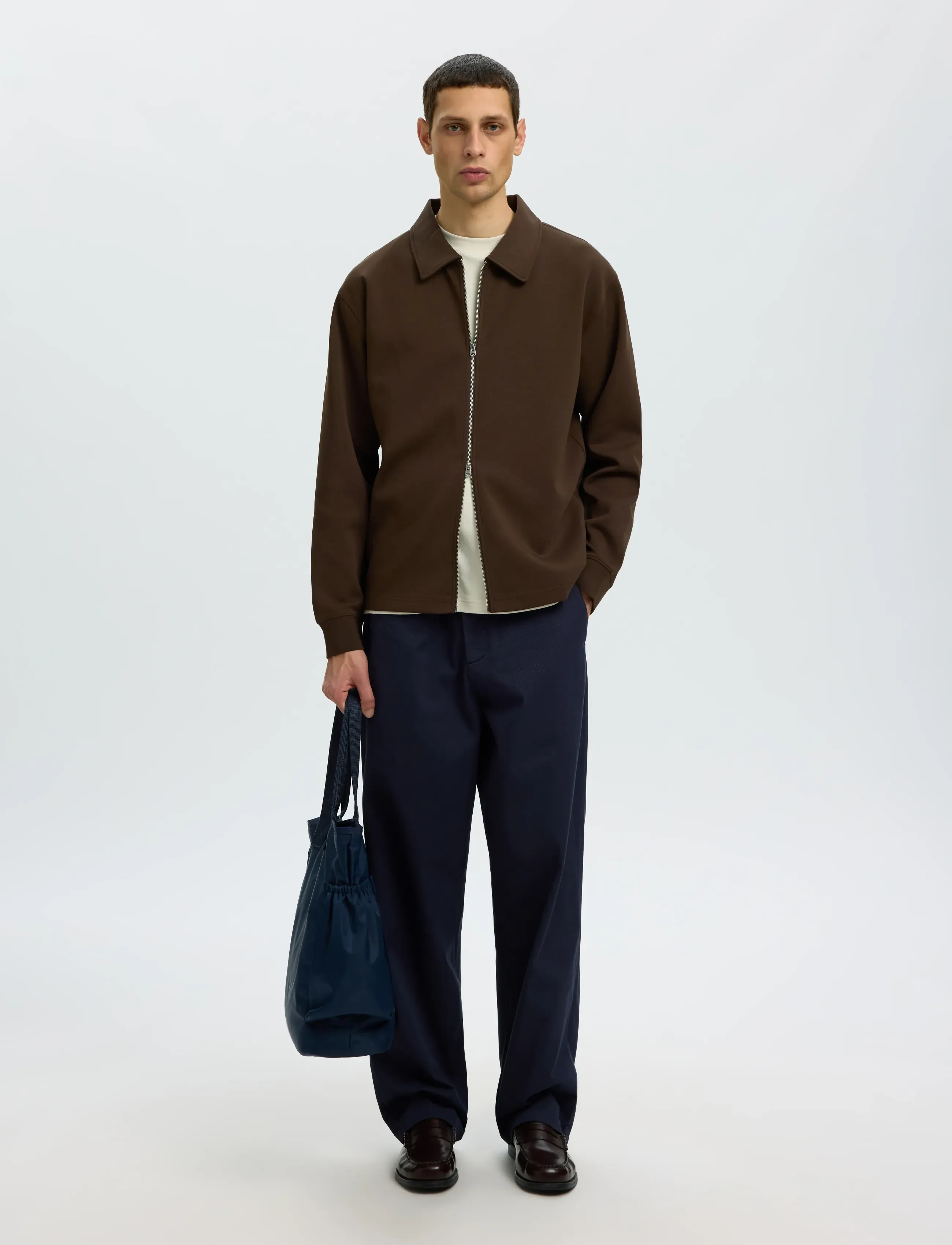 Selected - SLMTOM SOFT FULL ZIP SWEAT NOOS - shop by occasion - delicioso - 5