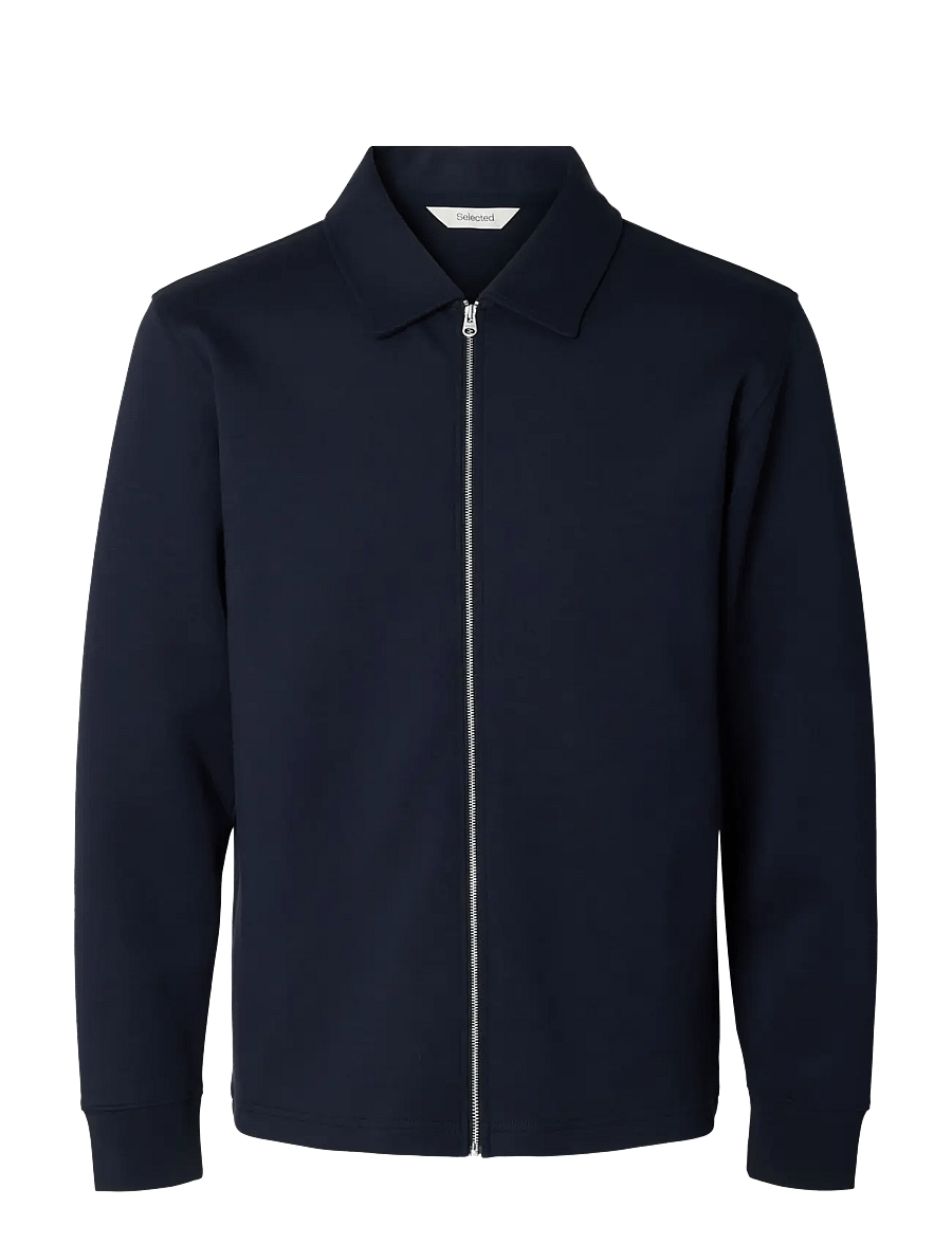 Selected - SLMTOM SOFT FULL ZIP SWEAT NOOS - sky captain - 1