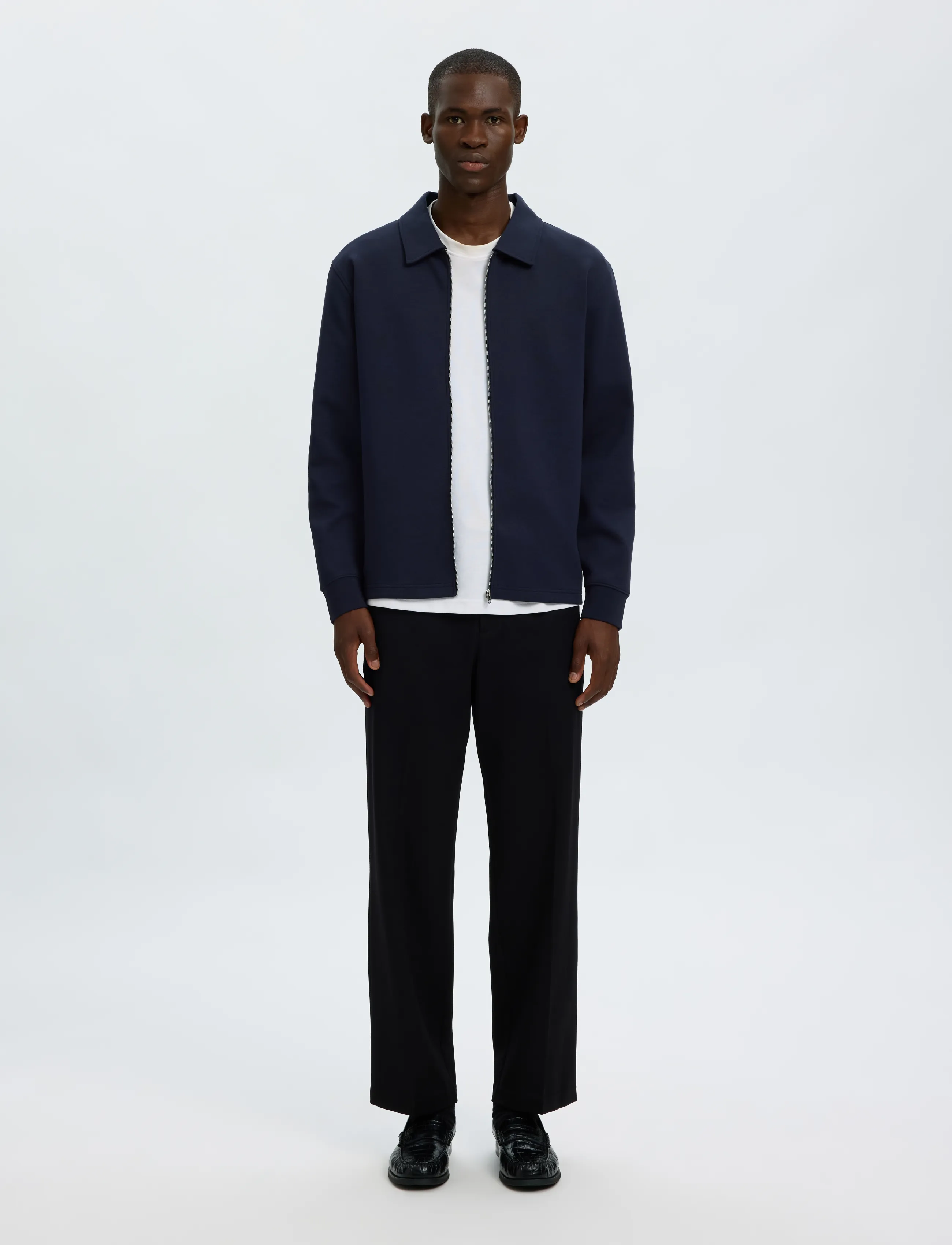 Selected - SLMTOM SOFT FULL ZIP SWEAT NOOS - sky captain - 3