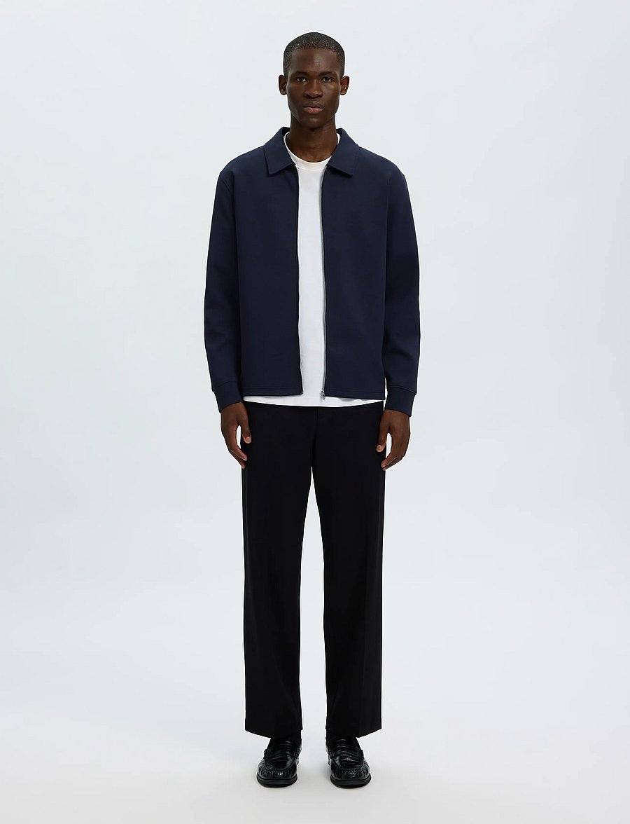 Selected - SLMTOM SOFT FULL ZIP SWEAT NOOS - sky captain - 3