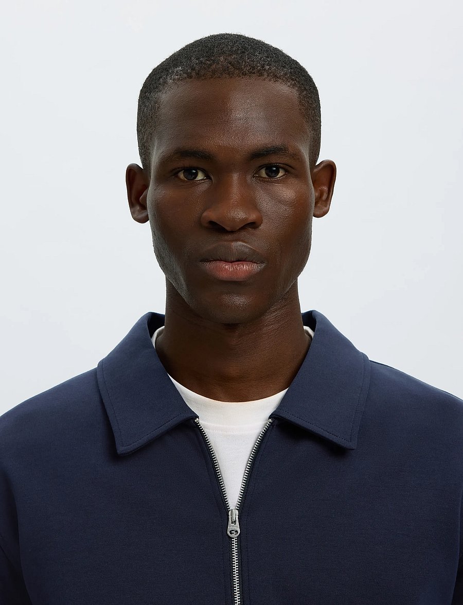 Selected - SLMTOM SOFT FULL ZIP SWEAT NOOS - sky captain - 4