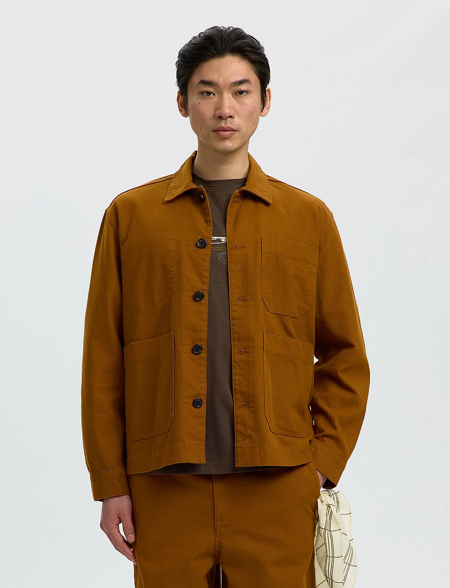 Selected - SLM-RELAXED KAY DOMESTIC WORKWEAR JACKET - hybridjackor - monks robe - 0