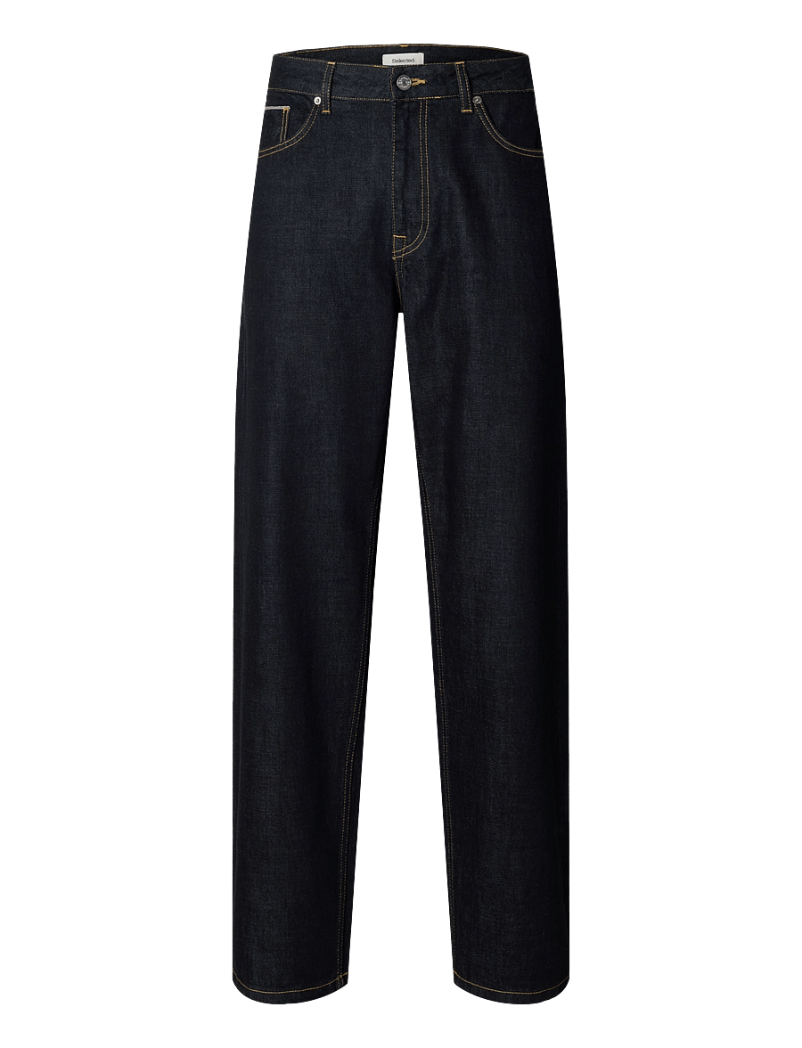Selected - SLM220-LOOSE BEN SELVEDGE 804 DB JEANS - dark blue denim - 1
